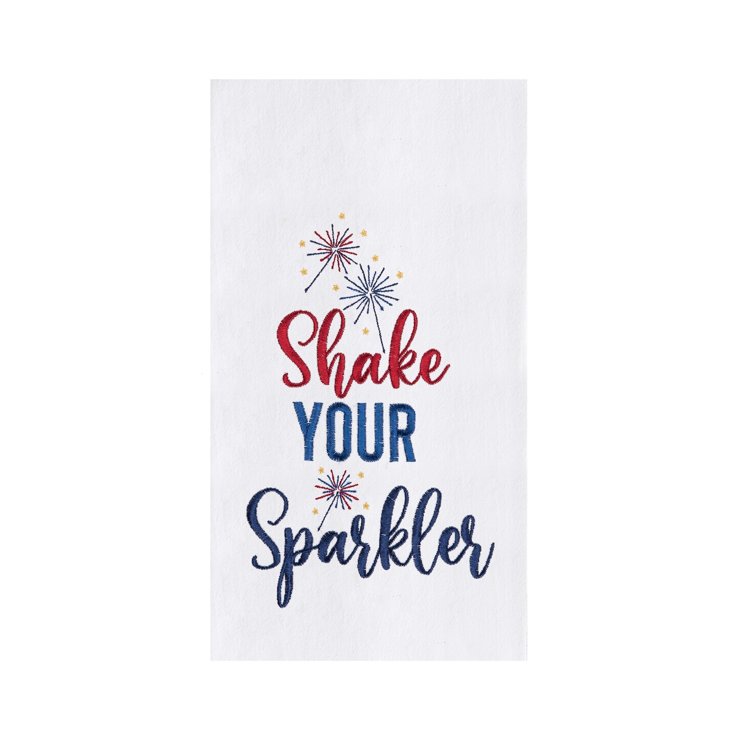 Shake Your Sparkler Fireworks 4th of July Kitchen Towel Patriotic Dishtowel Decoration