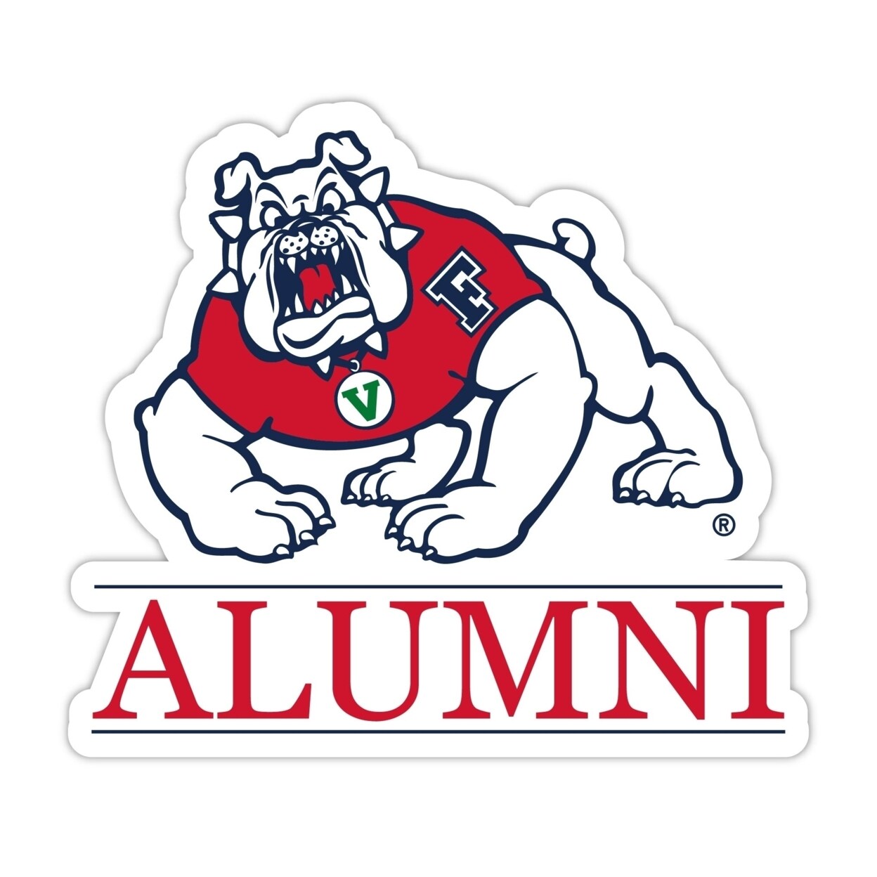 R and R Imports Fresno State Bulldogs Alumni 4&#x22; Sticker