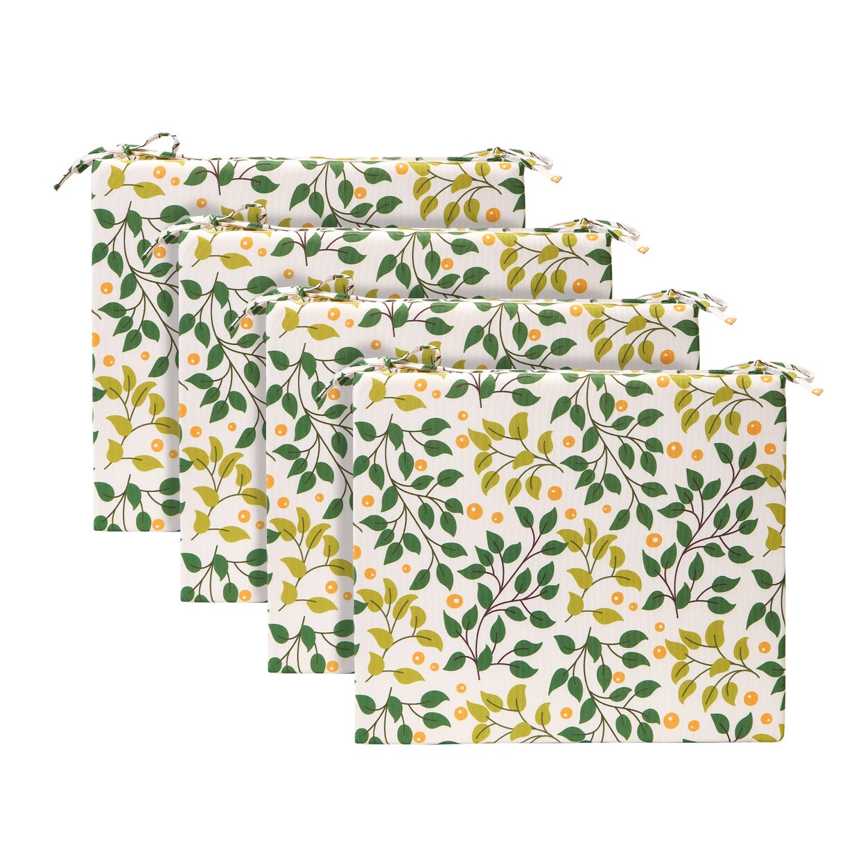 Waterproof Outdoor Cushions Pack Of 4 18.5X16x3 Comfortable Polyester Foam