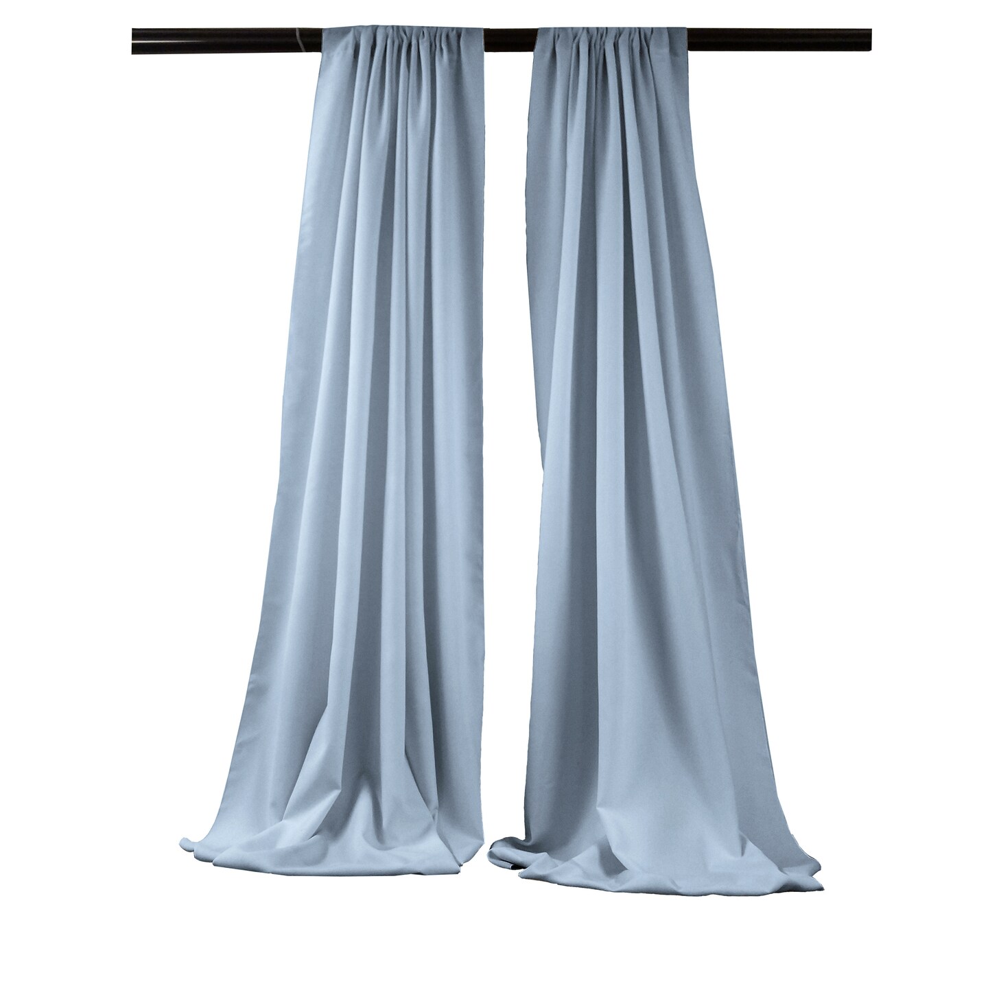 Pack of 2 Polyester Poplin Backdrop Drapes 96 x 58 Inch Semi-Opaque Event Panels