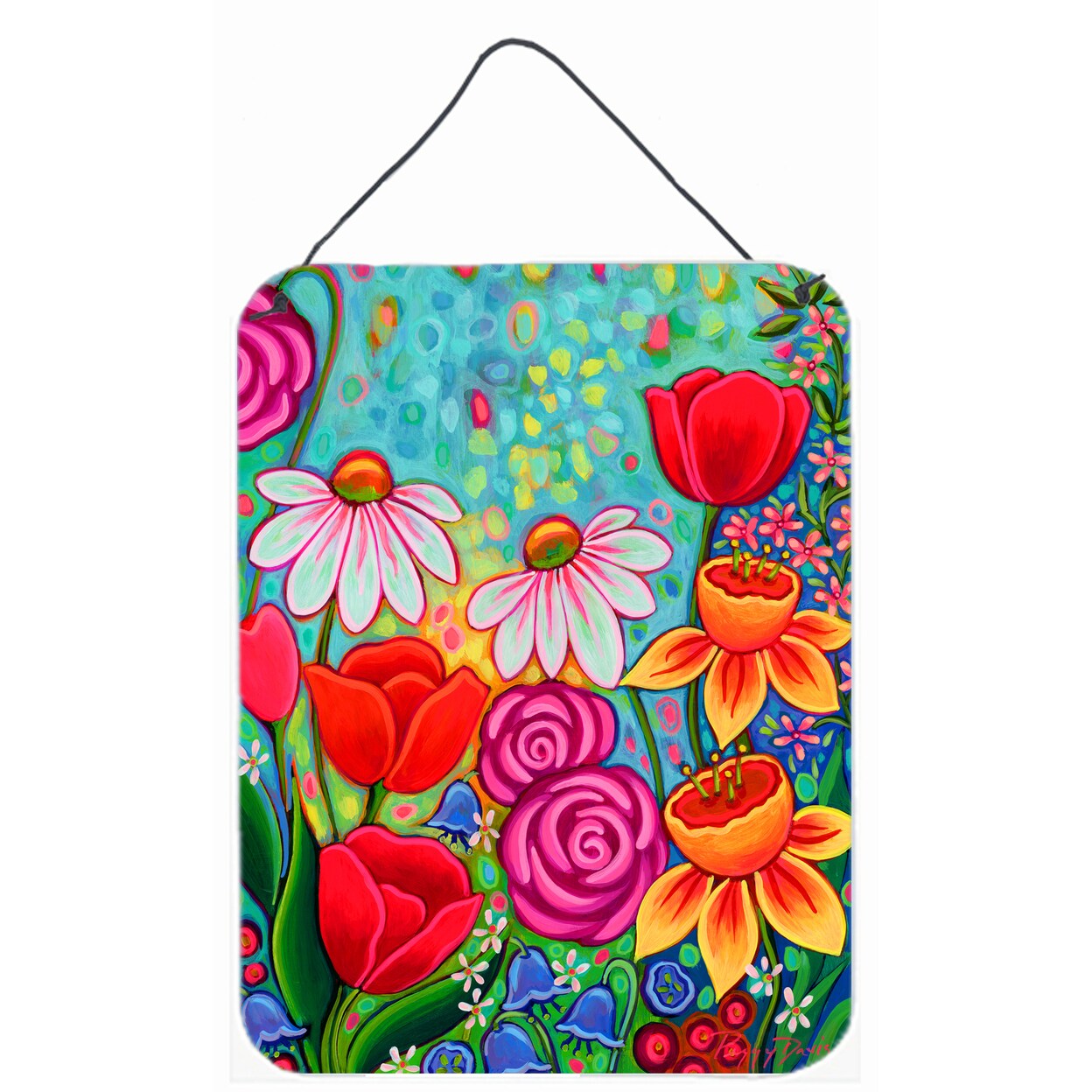 Caroline&#x27;s Treasures Bright Spring Flowers Wall or Door Hanging Prints PPD3012DS1216