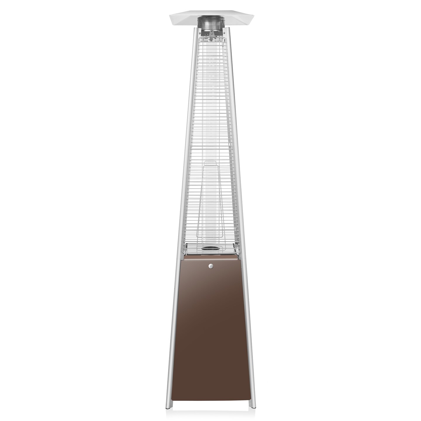 Casafield Outdoor Propane Patio Heater with Wheels - Modern Dancing Flame, Commercial &#x26; Residential, Uses Standard 20lb LP Gas Tank