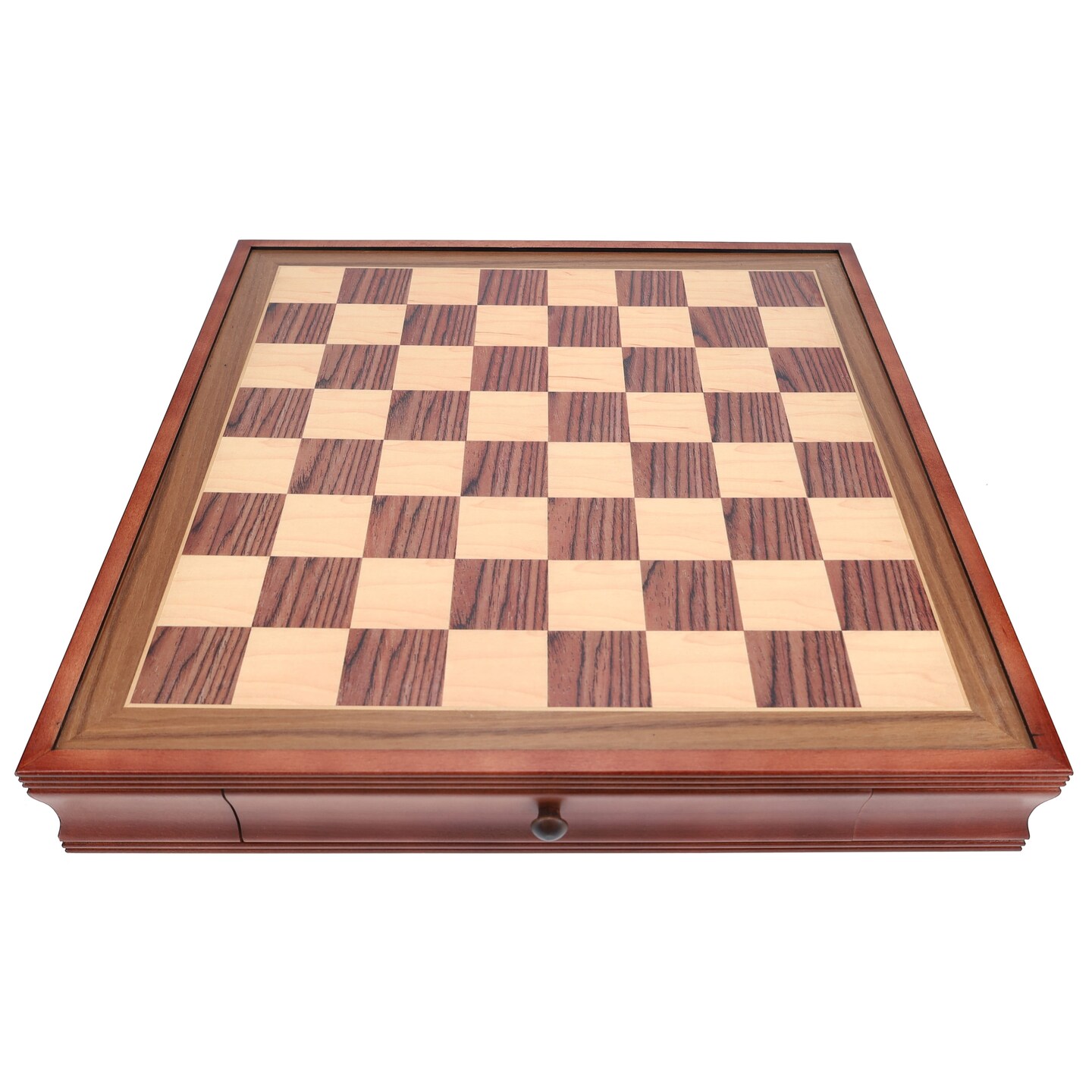WE Games Wood Laminate Chess Board with Storage Drawers