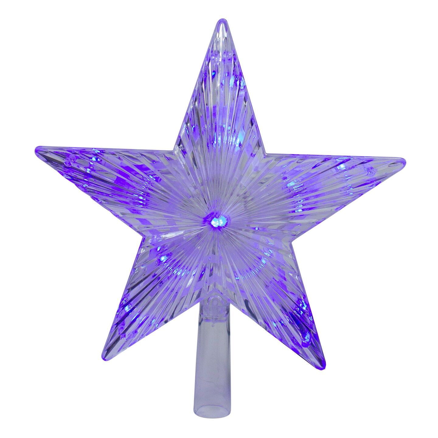 Hofert 9.5" Lighted Color Changing 5 Point Star Tree Topper - White and Blue LED Lights