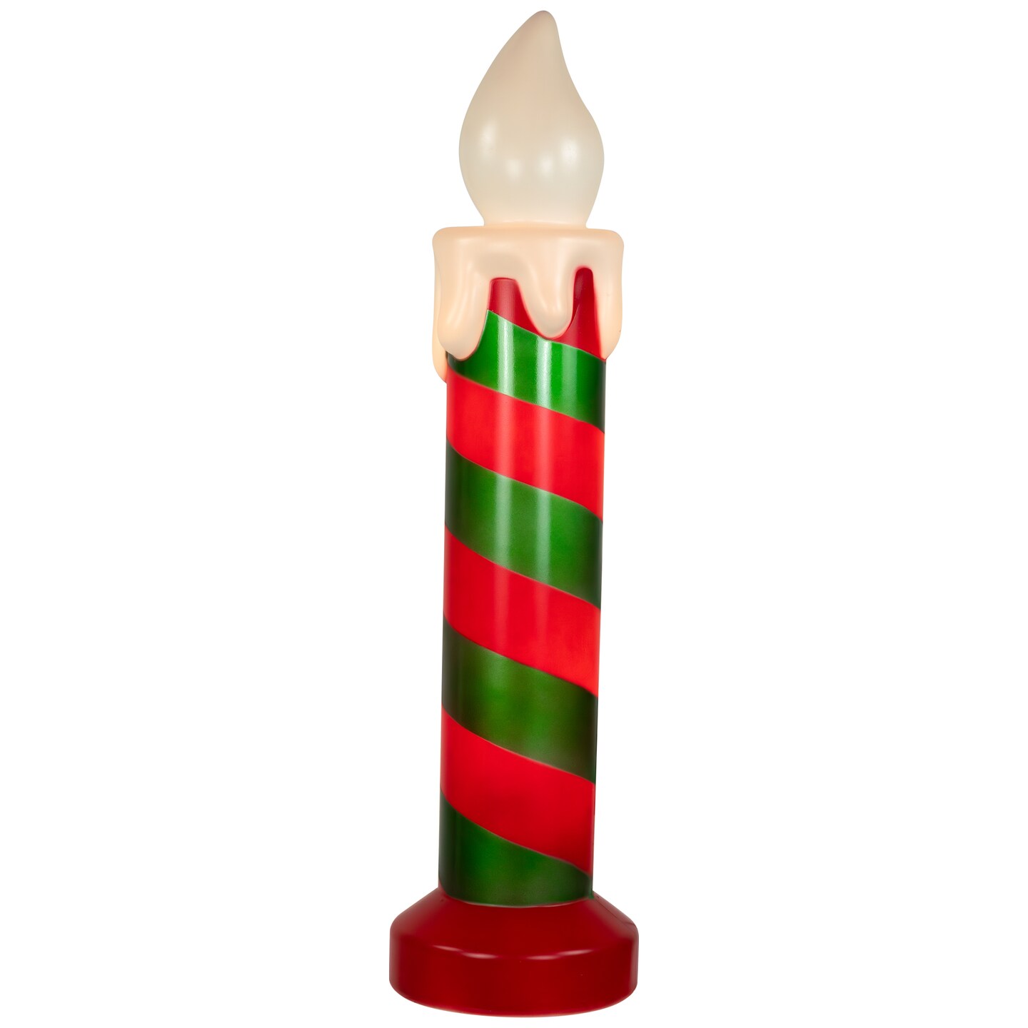 Northlight Lighted Striped Candle Blow Mold Outdoor Christmas Decoration - 40"