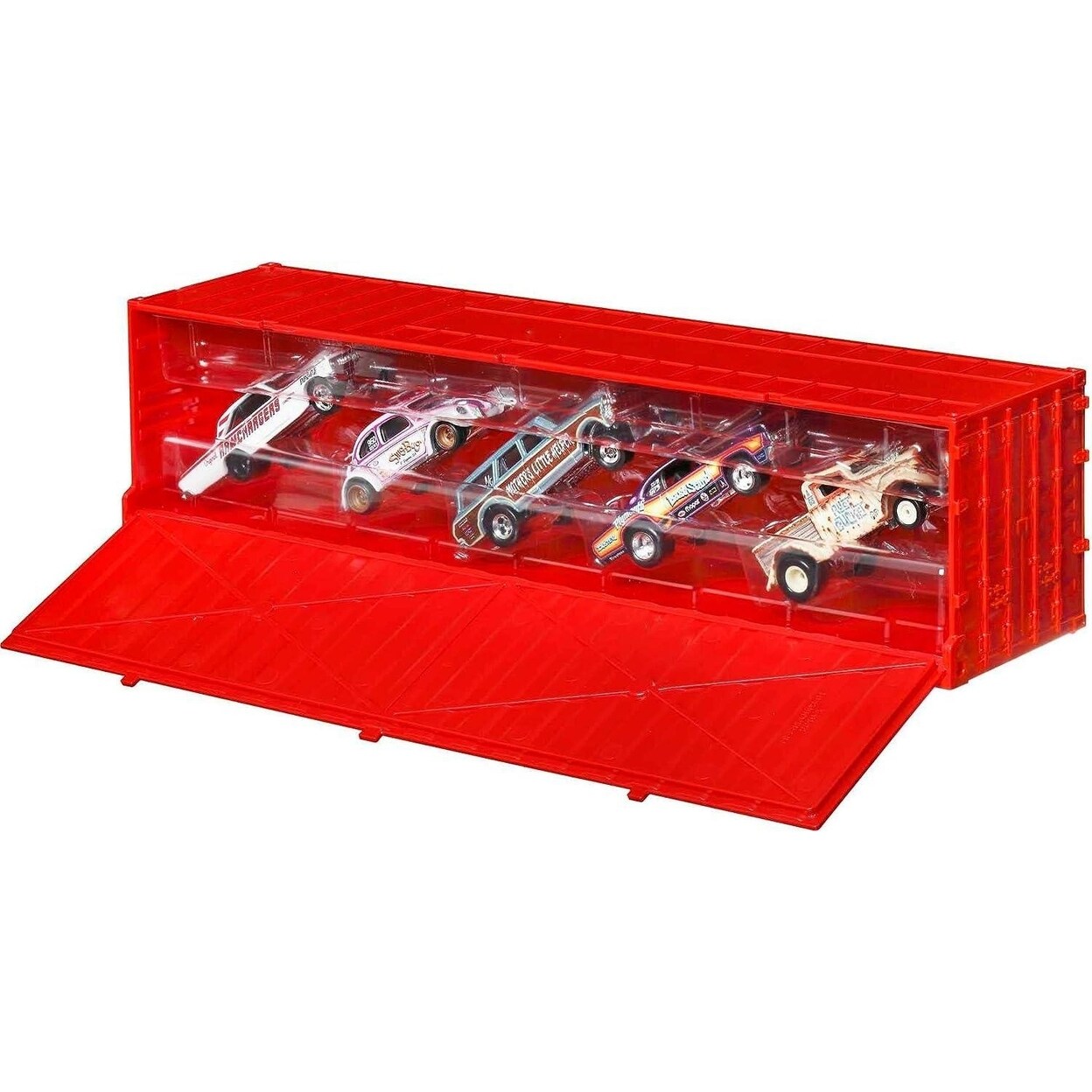 Mattel Hot Wheels Lions Roar Container Set 5ct Cars Classic Dragstrip Demons Drag Racing Metal Collectible