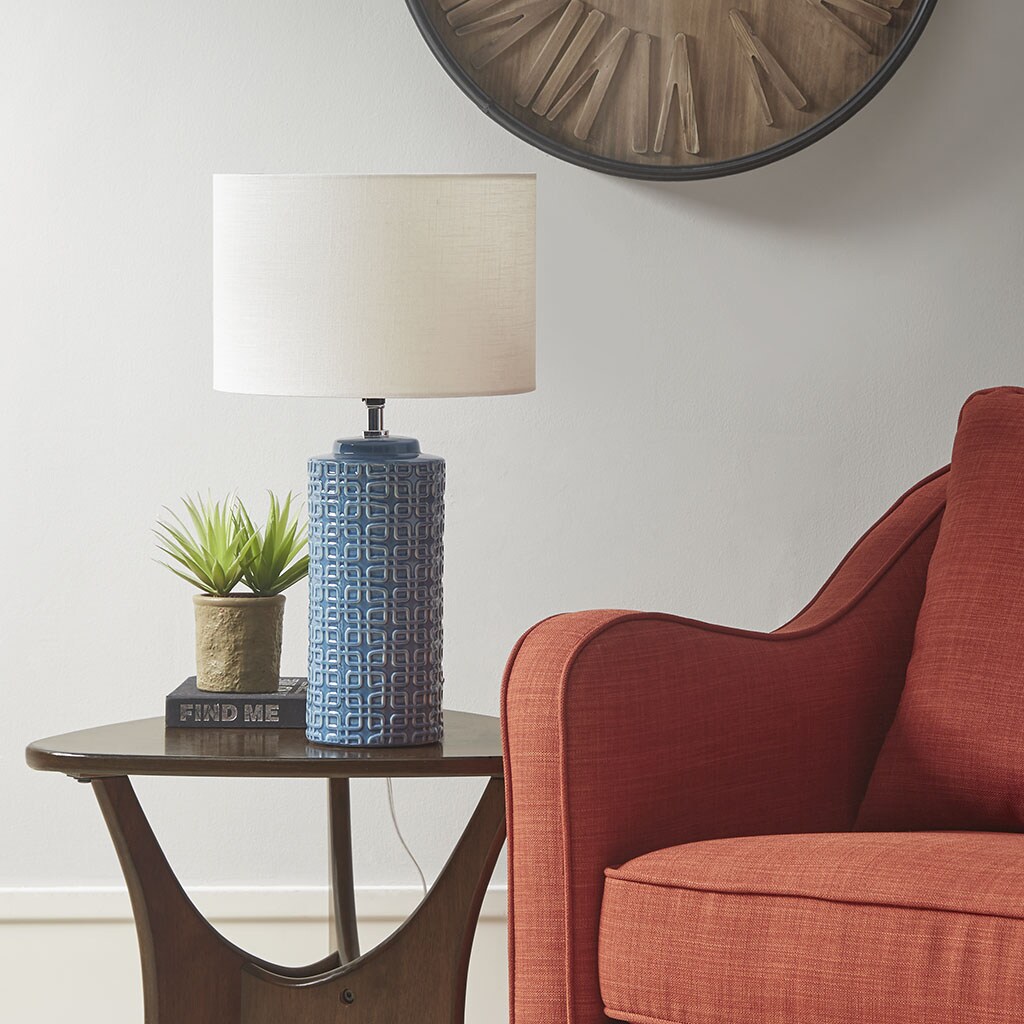 Geometric ceramic 2024 table lamp