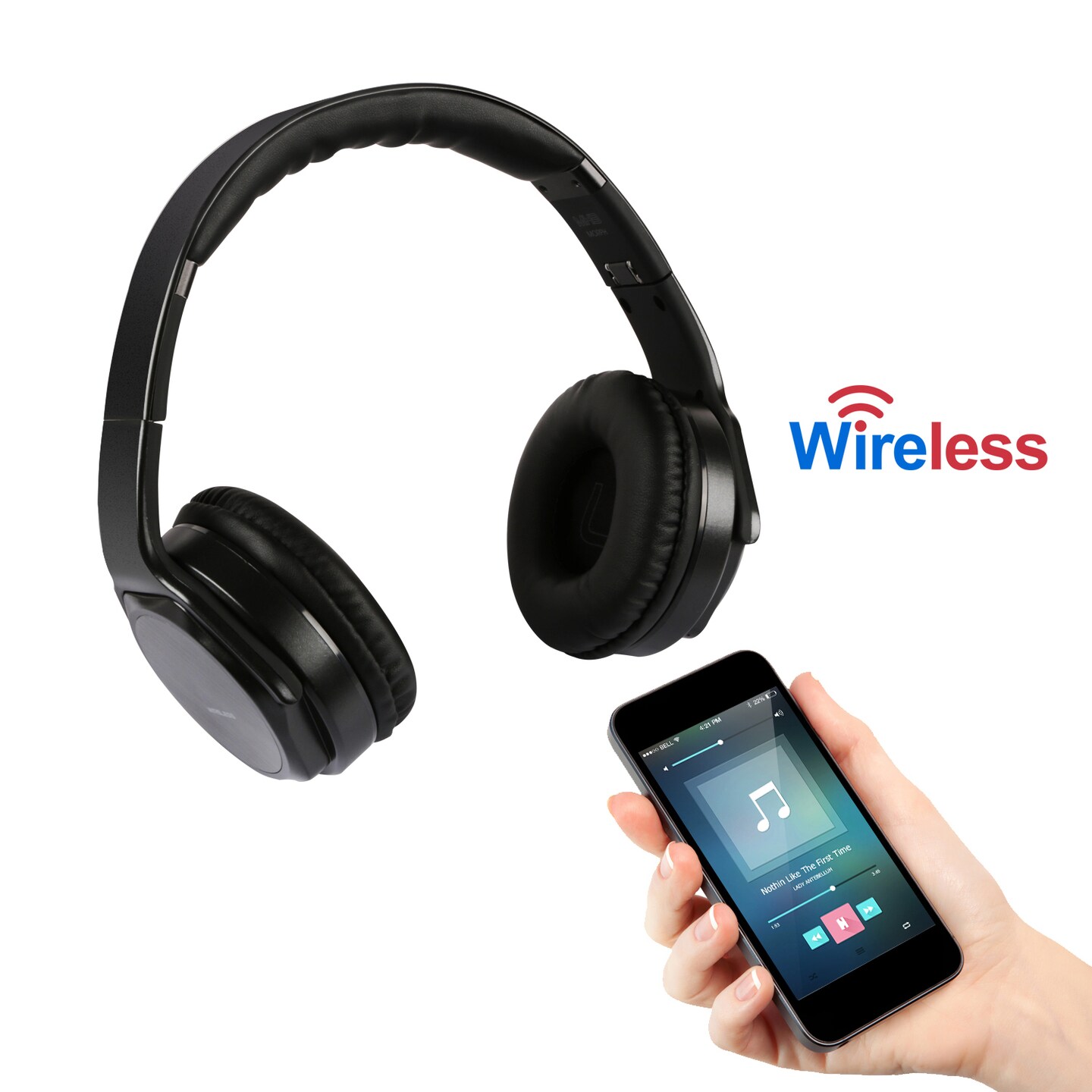 Wireless Foldable Headphones With Built-In Speaker Fm Sd Card Gold Black Ultimate Sound