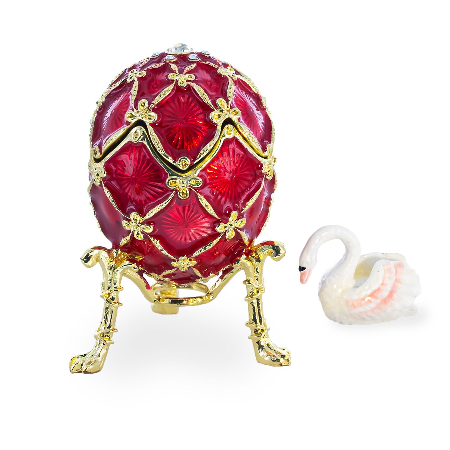 1906 The Swan Royal Imperial Easter Egg in Red