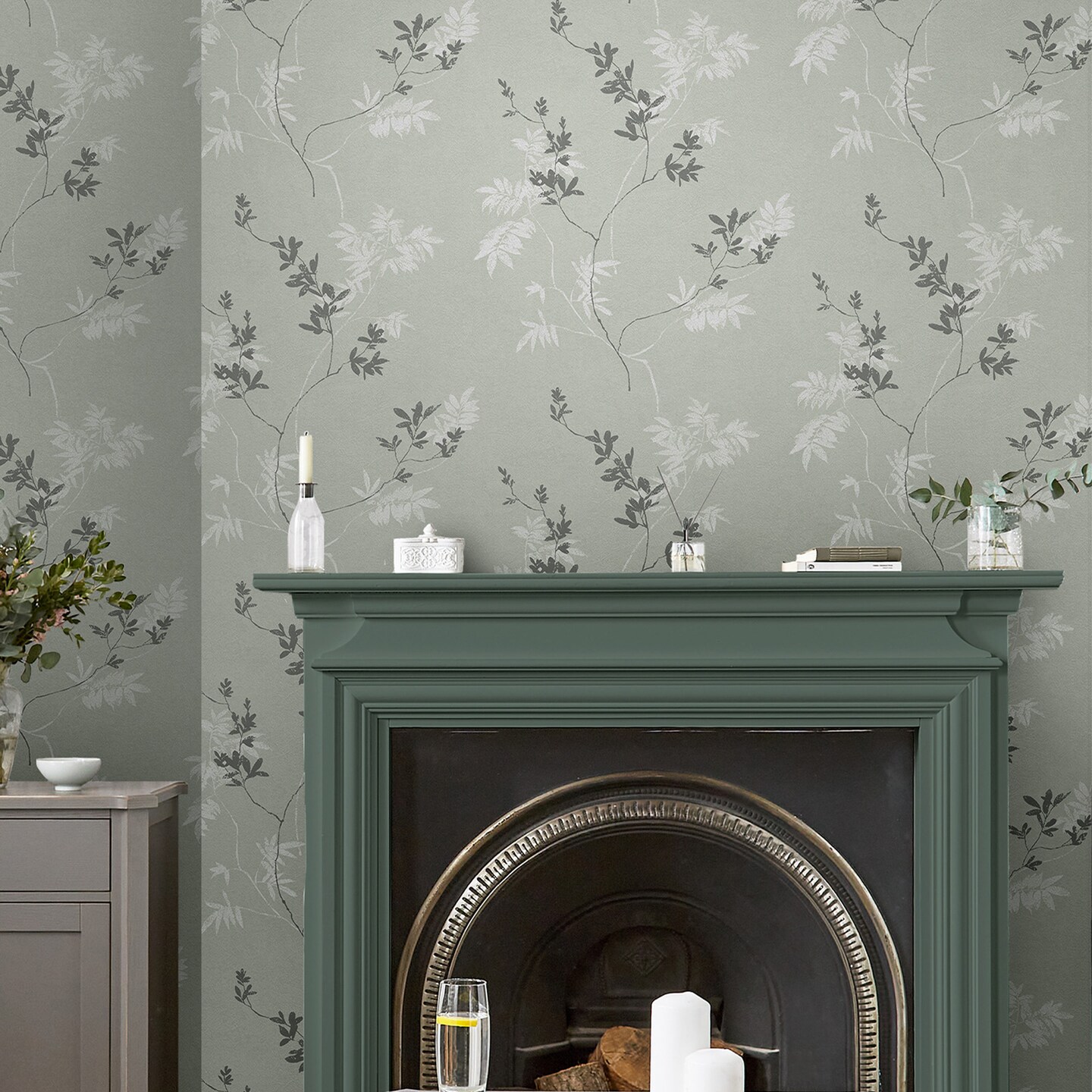 Laura Ashley Mari Mineral Green Wallpaper Michaels