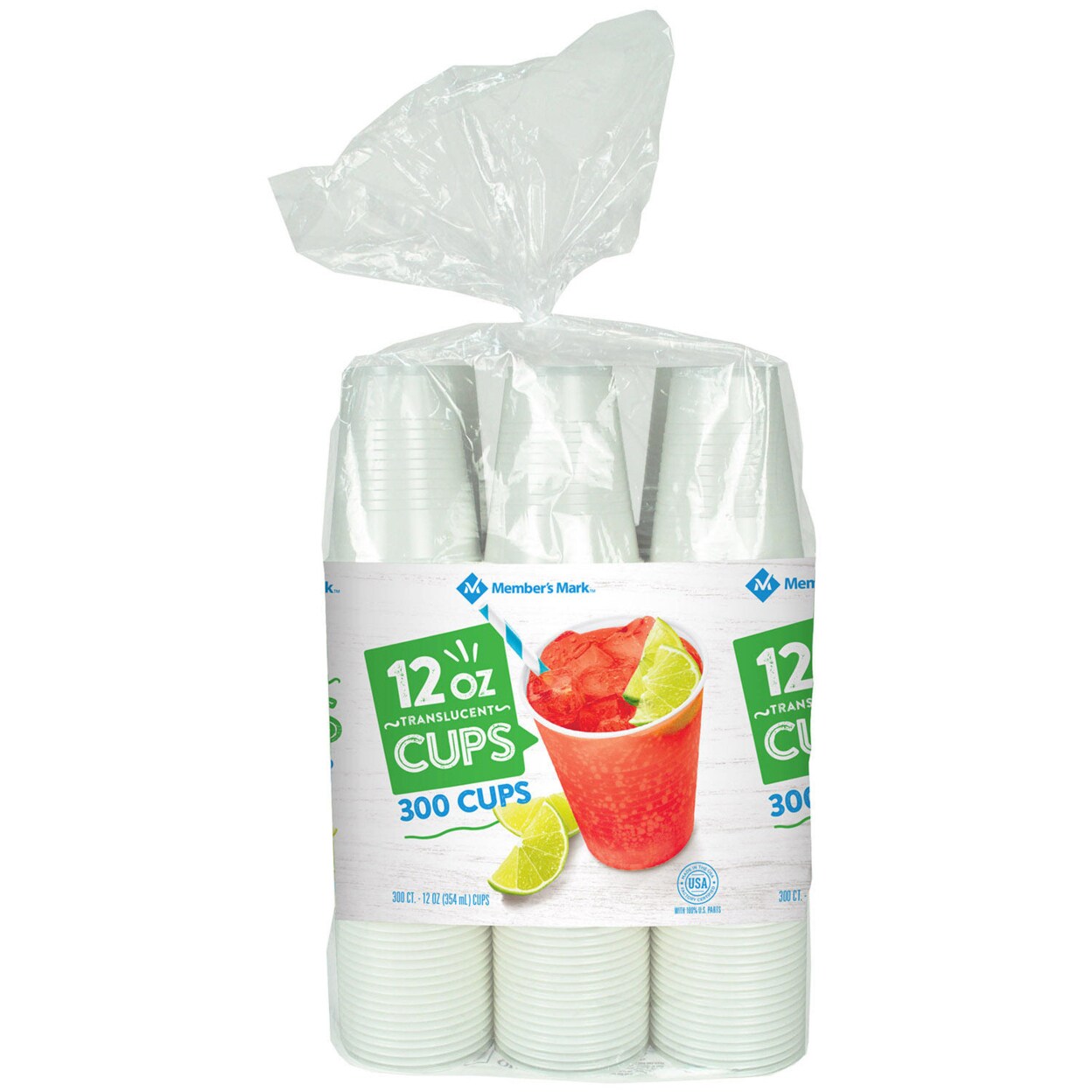 Member&#x27;s Mark Members Mark Translucent Plastic Cups 12 Ounce (300 Count)