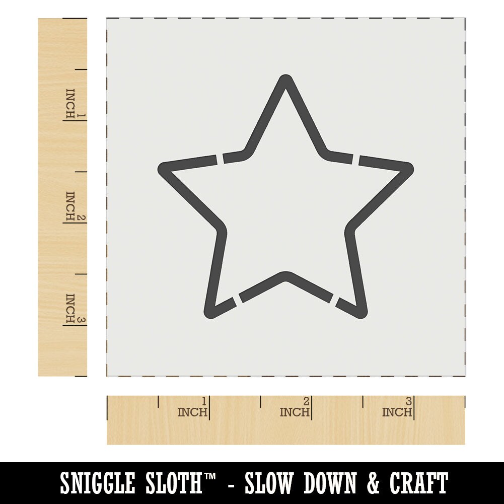 Star Shape Excellent Outline Wall Cookie DIY Craft Reusable Stencil