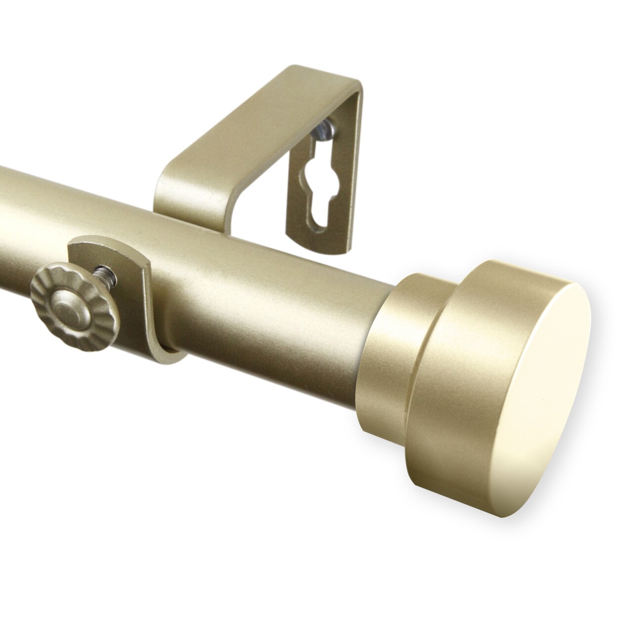 Rod Desyne   Bonnet 1&#x22; Curtain Rod- Light Gold