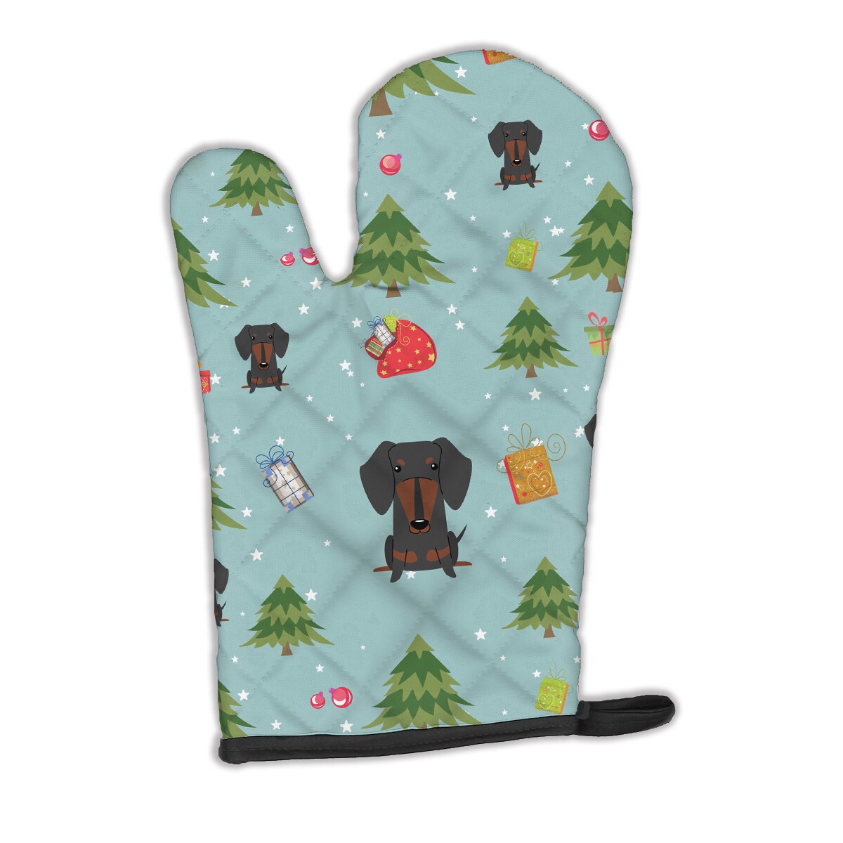 Black Dachshund Oven Mitt -Queen of the Kitchen