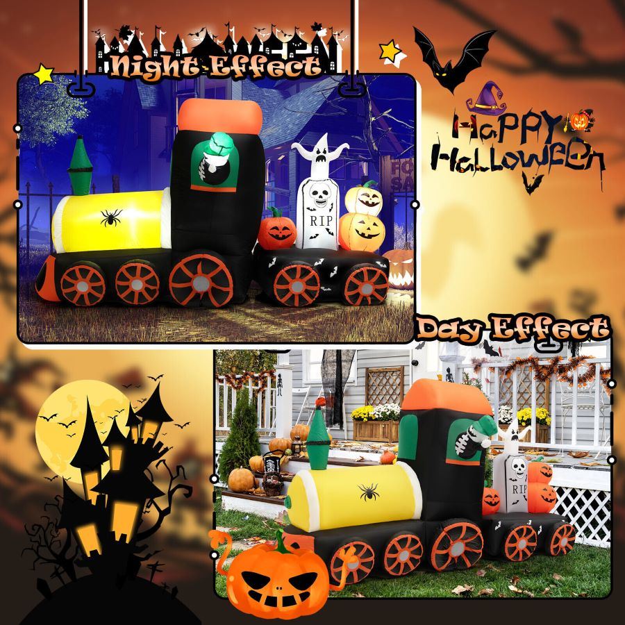 Halloween Outdoor Spooky Tree Monster Ghost Blow Up Yard Decoration With Built-In Led Lights