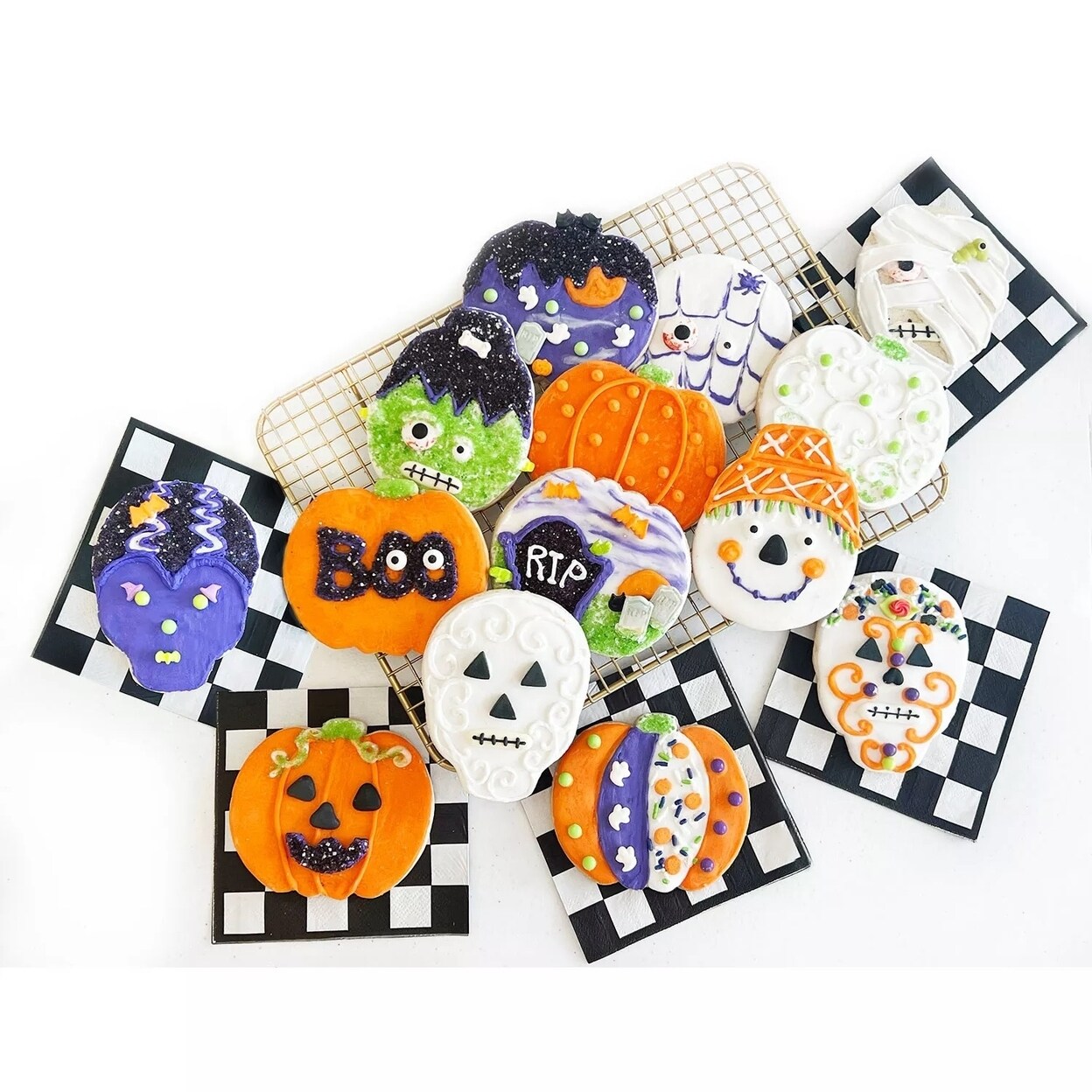 Bakery Bling   Halloween Cookie Decorating Kit, 38.2 Ounce (16 Count)