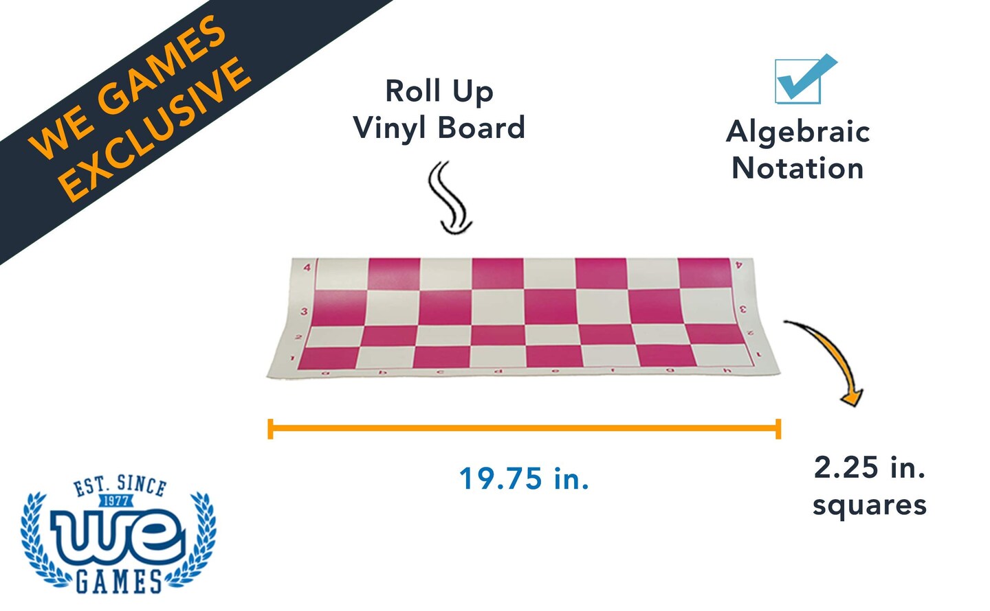 Complete Tournament Chess Set – Plastic Chess Pieces with Roll-up Chess Board and Travel Canvas Bag