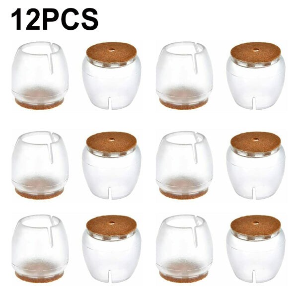 SKUSHOPS Round Chair Leg Caps Floor Furniture Cover Felt Pads Feet Protector