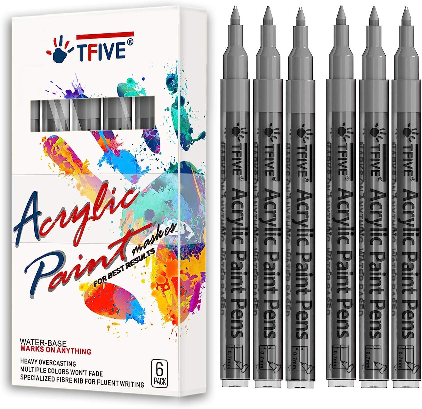  SHARPIE Paint Markers white extra fine, 6 Packs : Arts