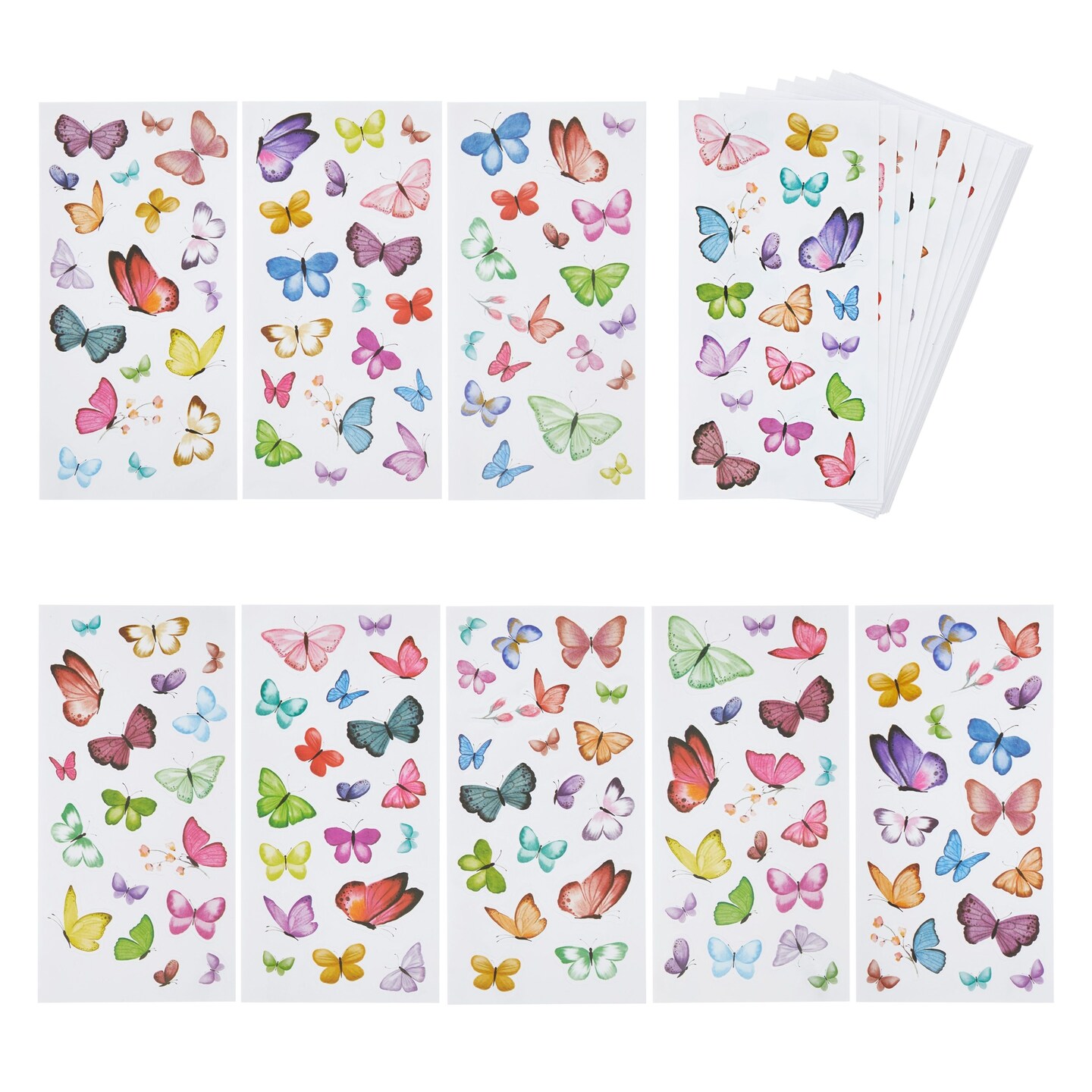 36 Sheets Transparent Butterfly Stickers for Kids, Classroom Reward ...