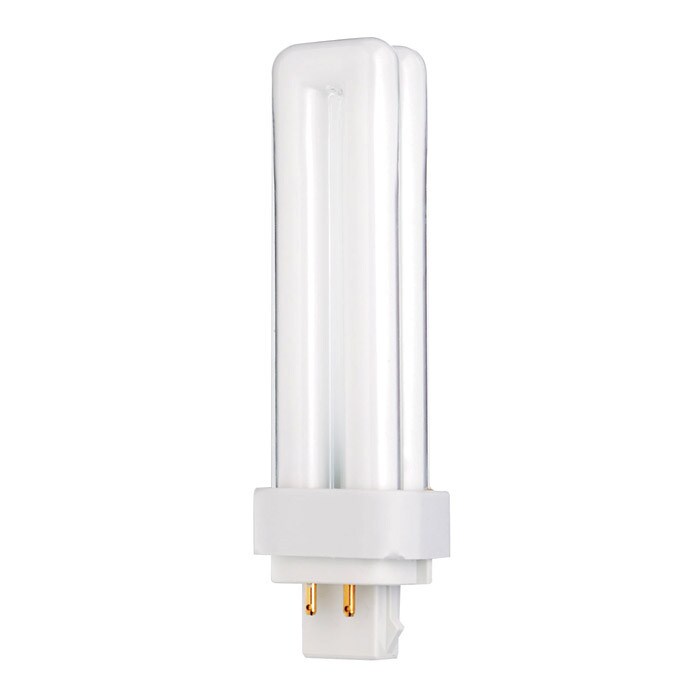 Satco S8334 18W Quad Tube 4-Pin G24Q-2 Plug-In base 3000K fluorescent bulb