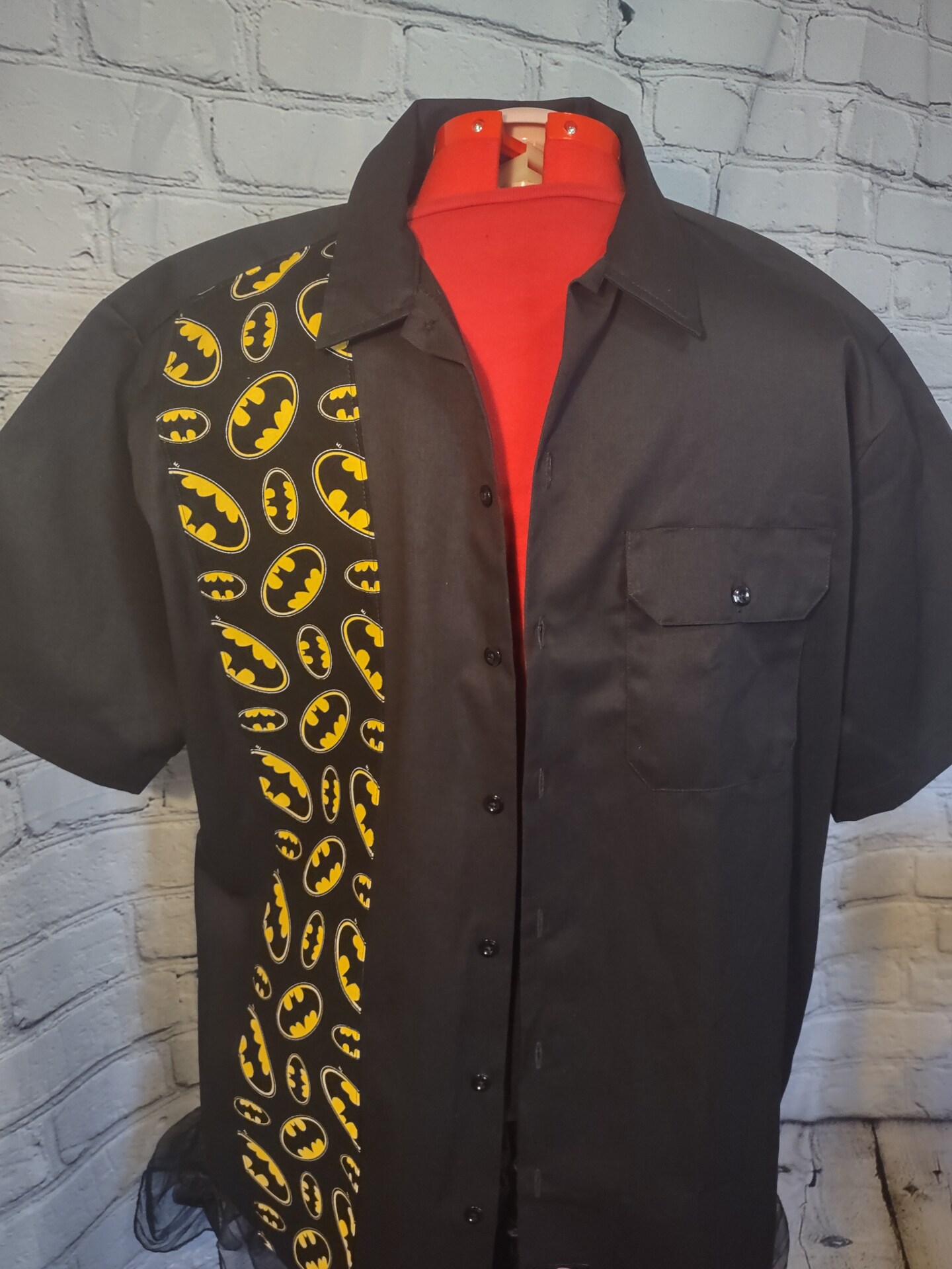 batman dress shirt Men's Batman Dickies shirt