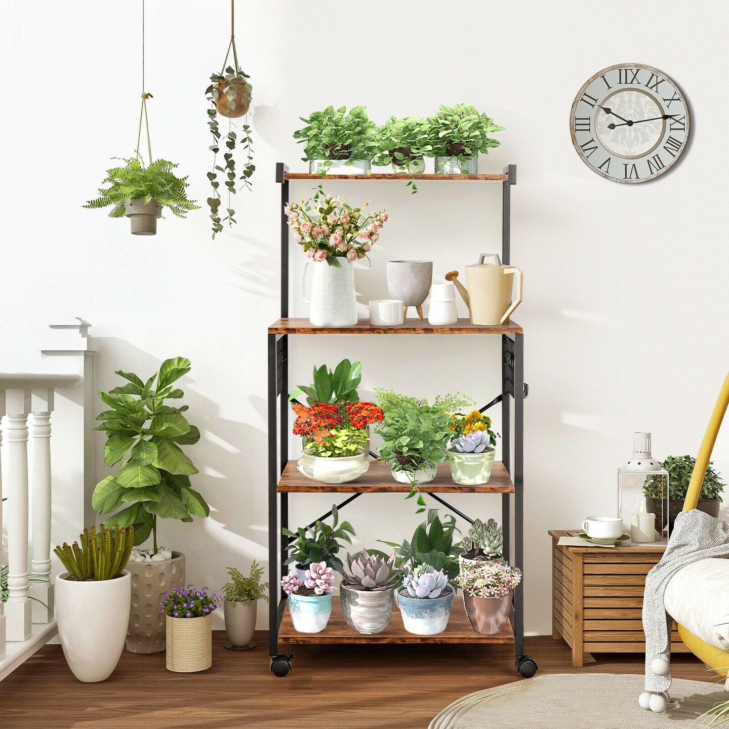 4-Tier Kitchen Baker&#x27;s Rack on Wheels
