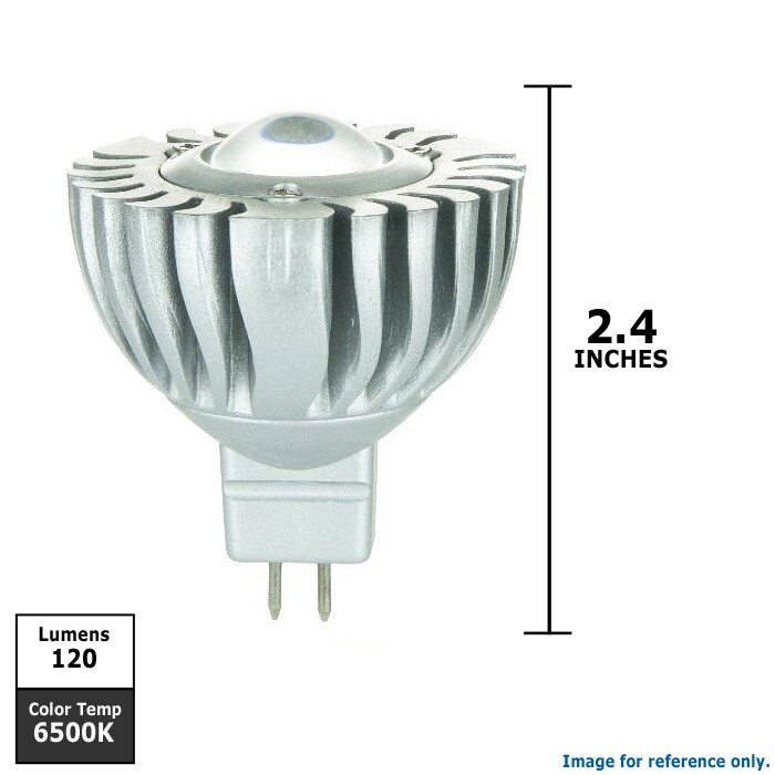 SUNLITE 3w 3MR16 GX5.3 Bi-Pin Base White Bulb