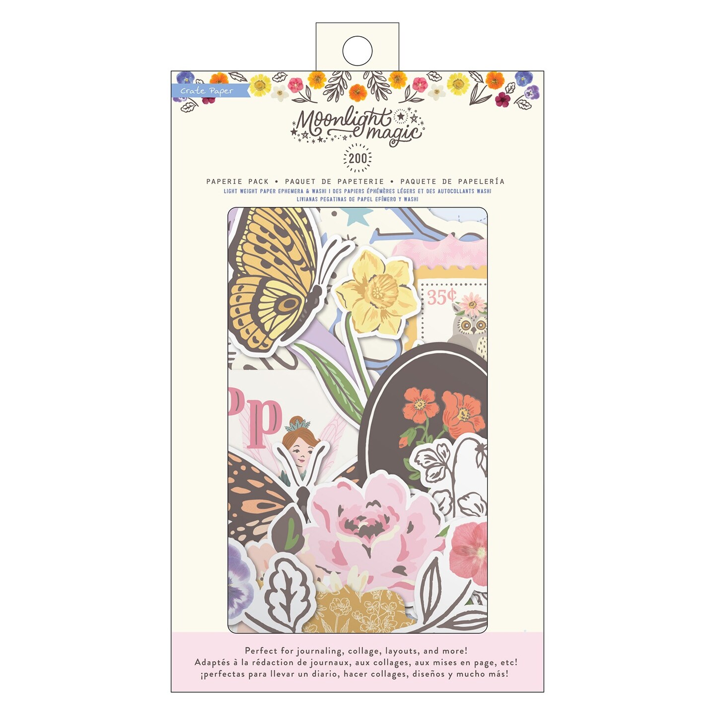 Crate Paper Moonlight Magic Paperie Pack 200/Pkg-Paper & Washi Stickers