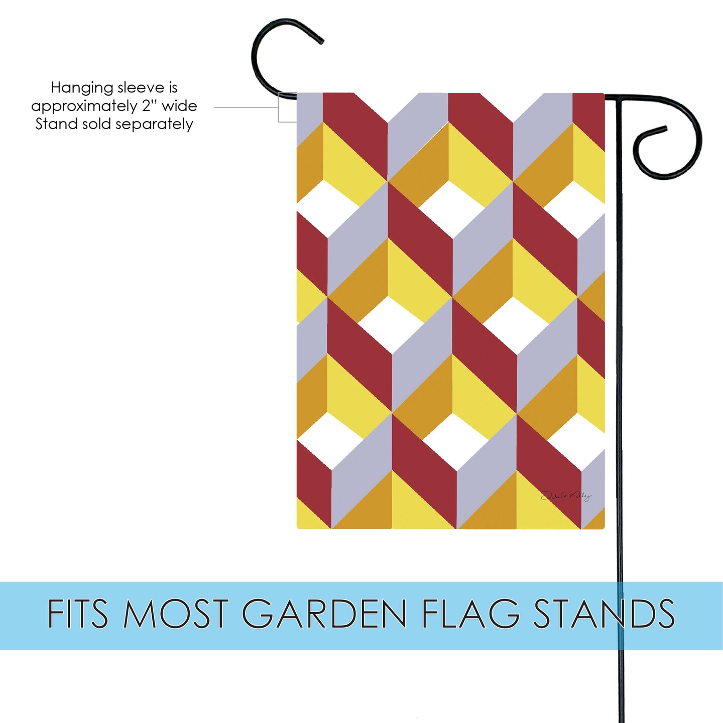 Cube Collage Decorative Cube Flag