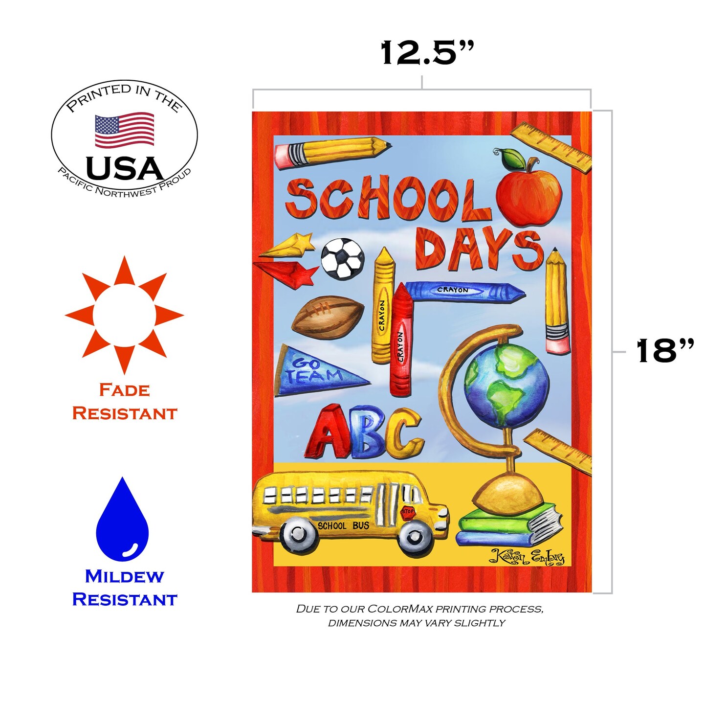 Classroom Collage Decorative Classroom Flag