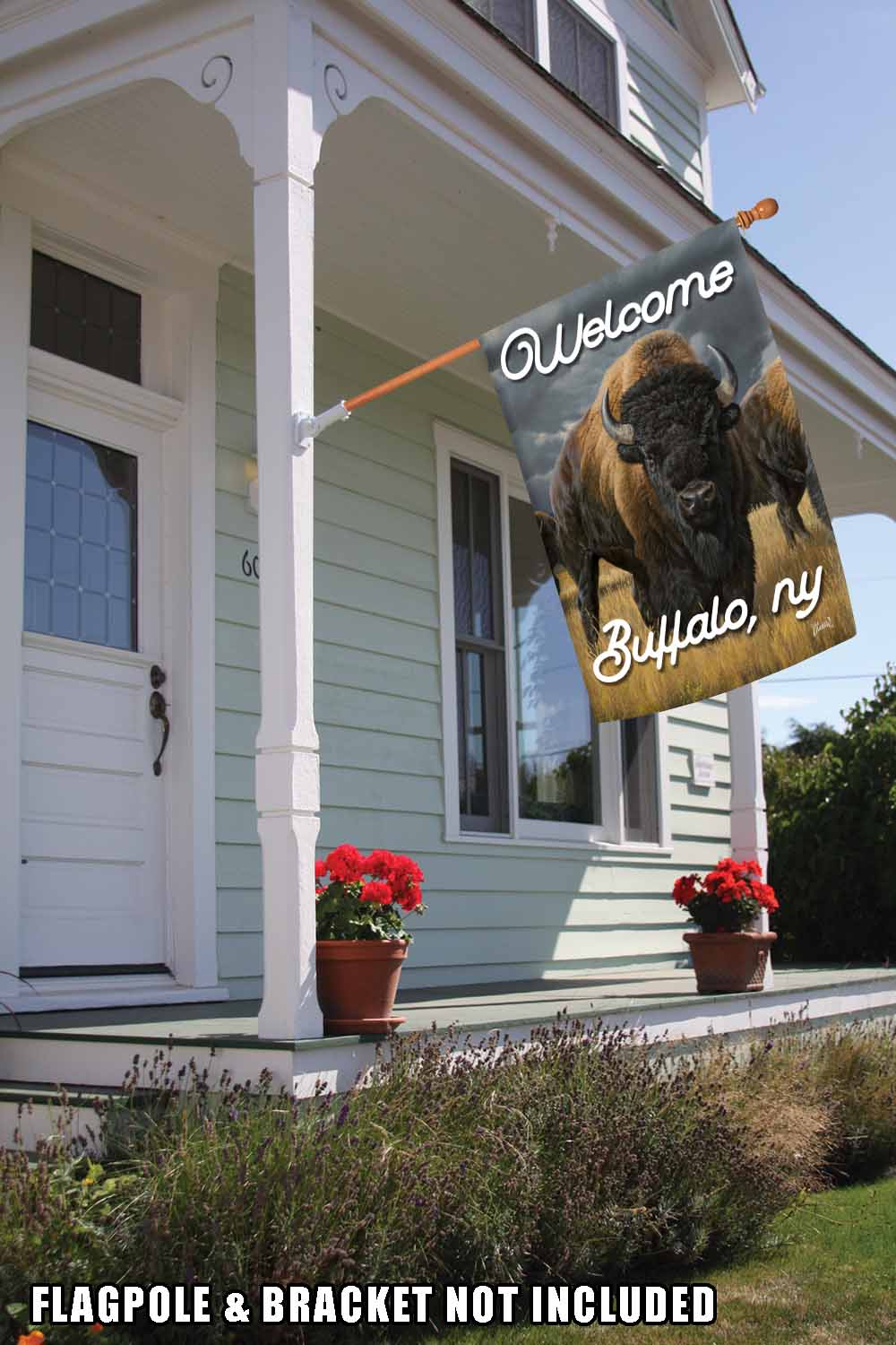 Where the Buffalo Roam-Welcome Buffalo NY Decorative Buffalo Flag