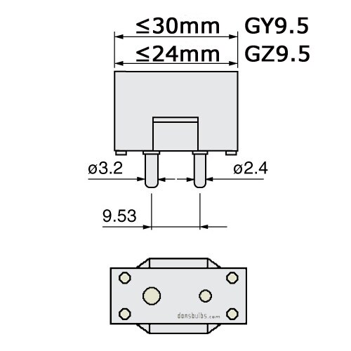 USHIO 1000285 - EHA JCS120V-500W, 500w 120v GY9.5 Halogen Bulb