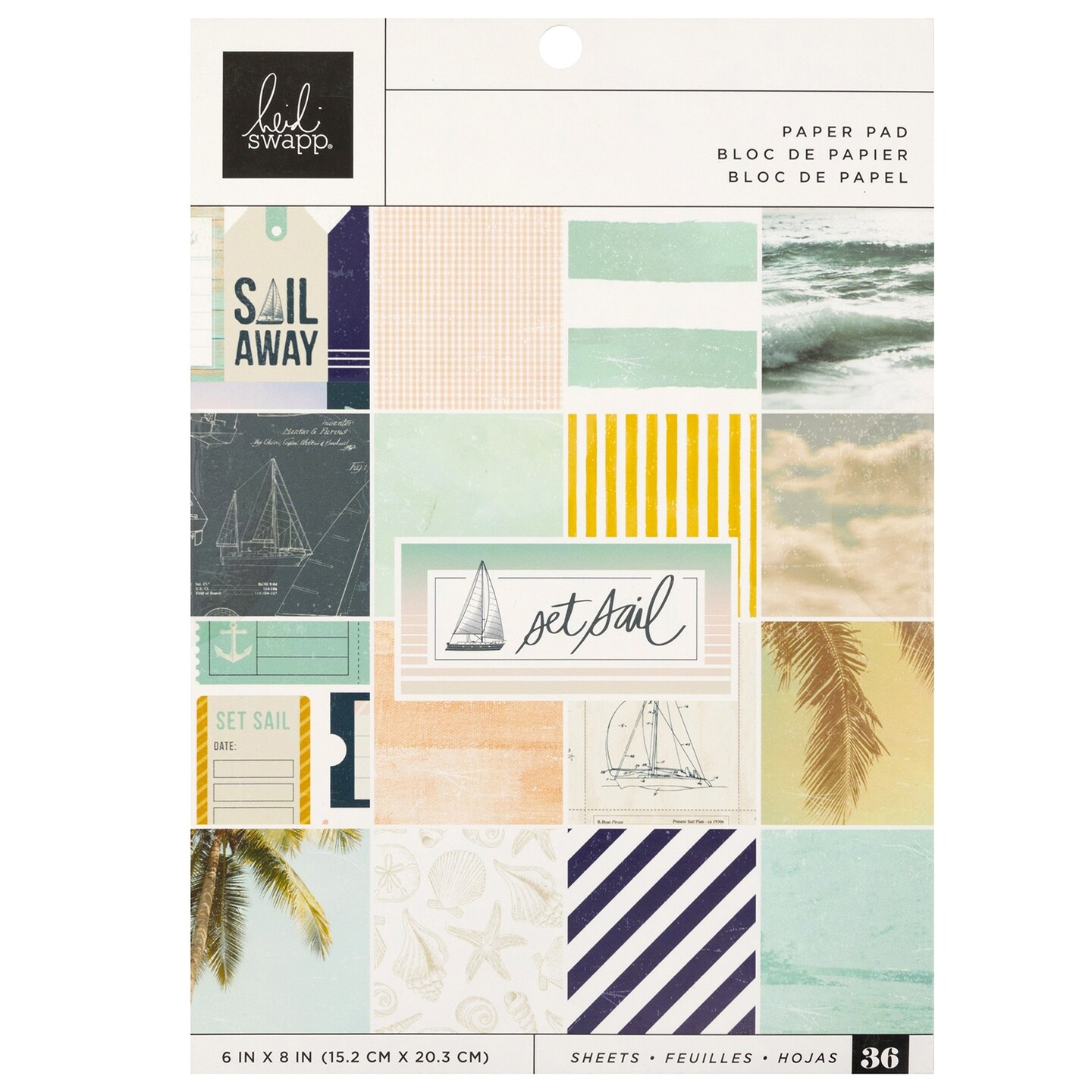 Heidi Swapp Single-Sided Paper Pad 6&#x22;X8&#x22; 36/Pkg-Set Sail