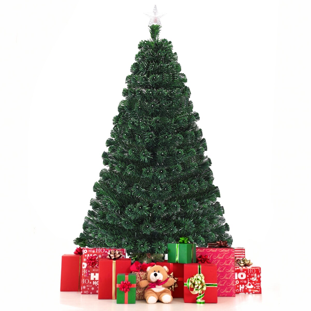 Multi-color Artificial Christmas Tree with LED Light and Metal Stand