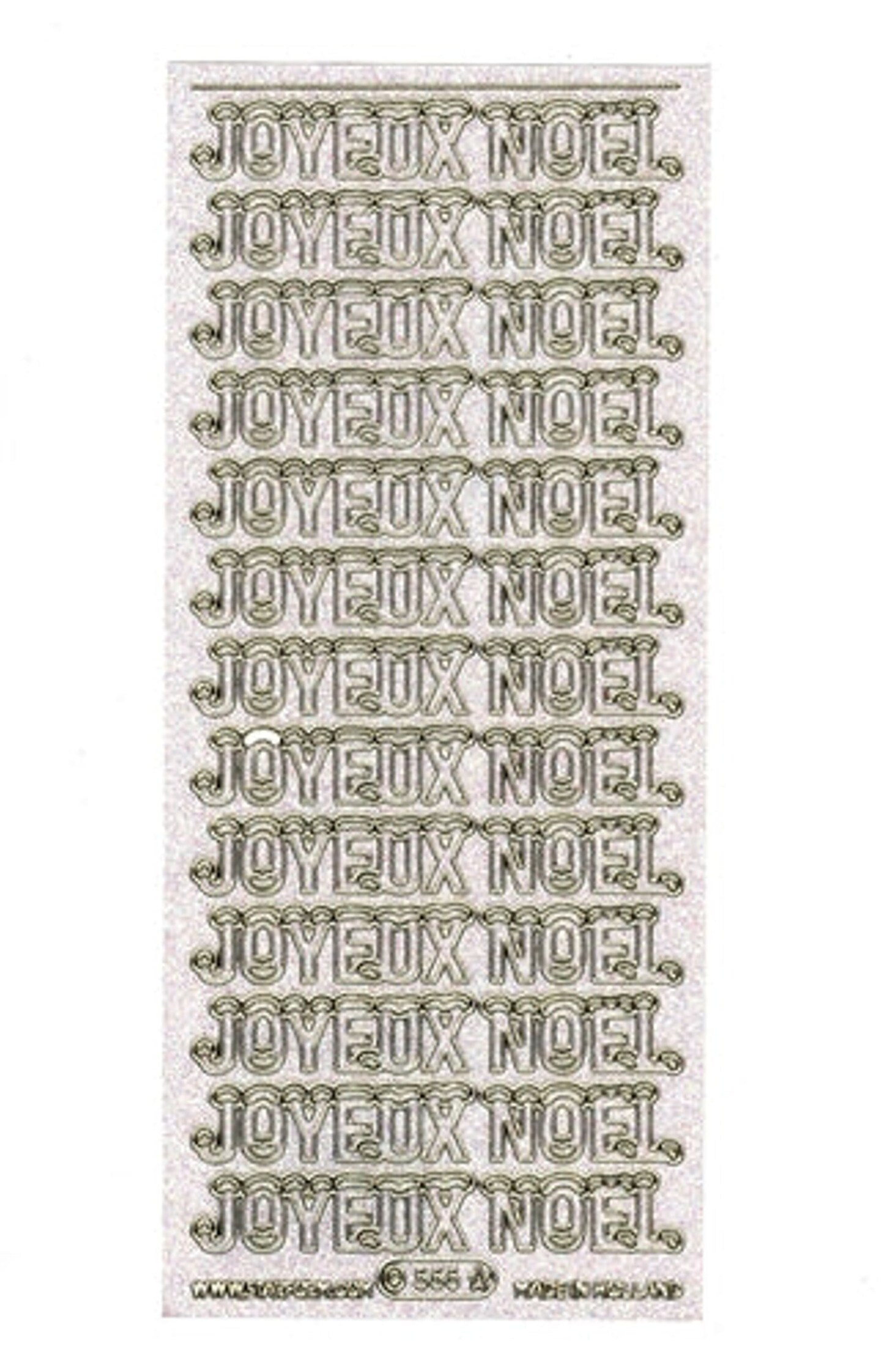 Starform Deco Stickers - Joyeux Noel - Transparent Glitter Silver