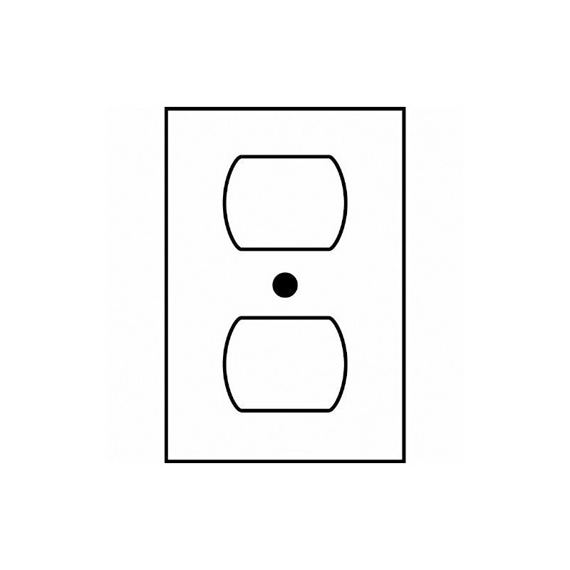 SUNLITE 1 Gang Duplex Receptacle Plate White Color E211W