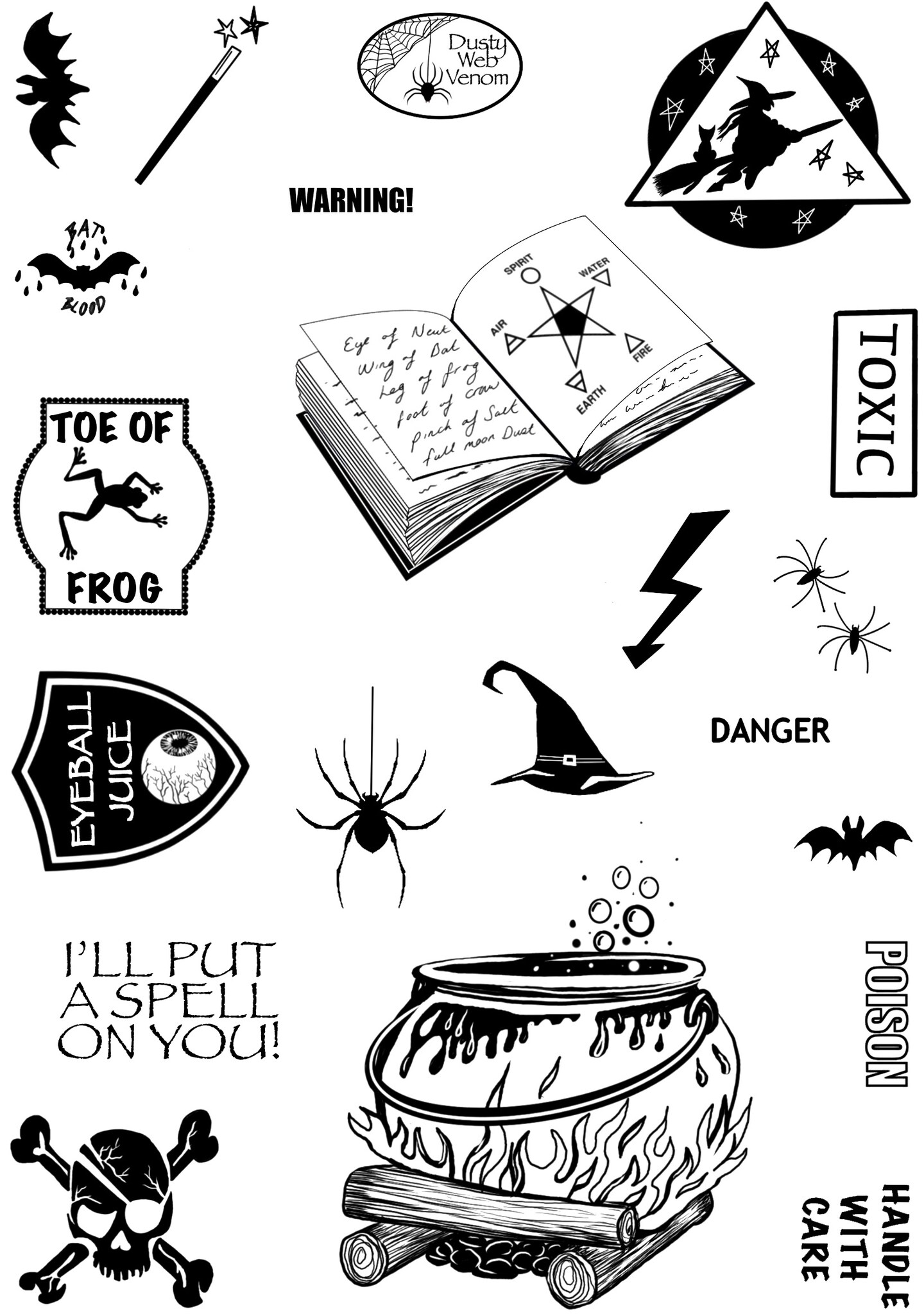 Creative Expressions Stamp Set By Jamie Rodgers-Poisonous Potions