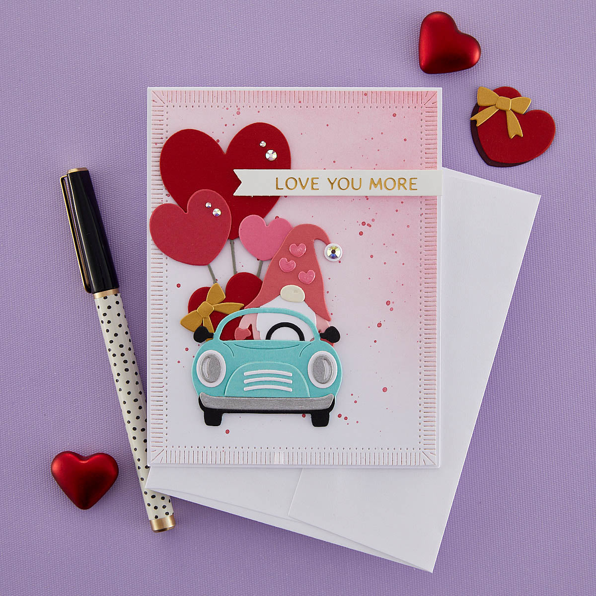 Spellbinders Gnome Drive Hearts for You Etched Dies from the Gnome Drive Collection