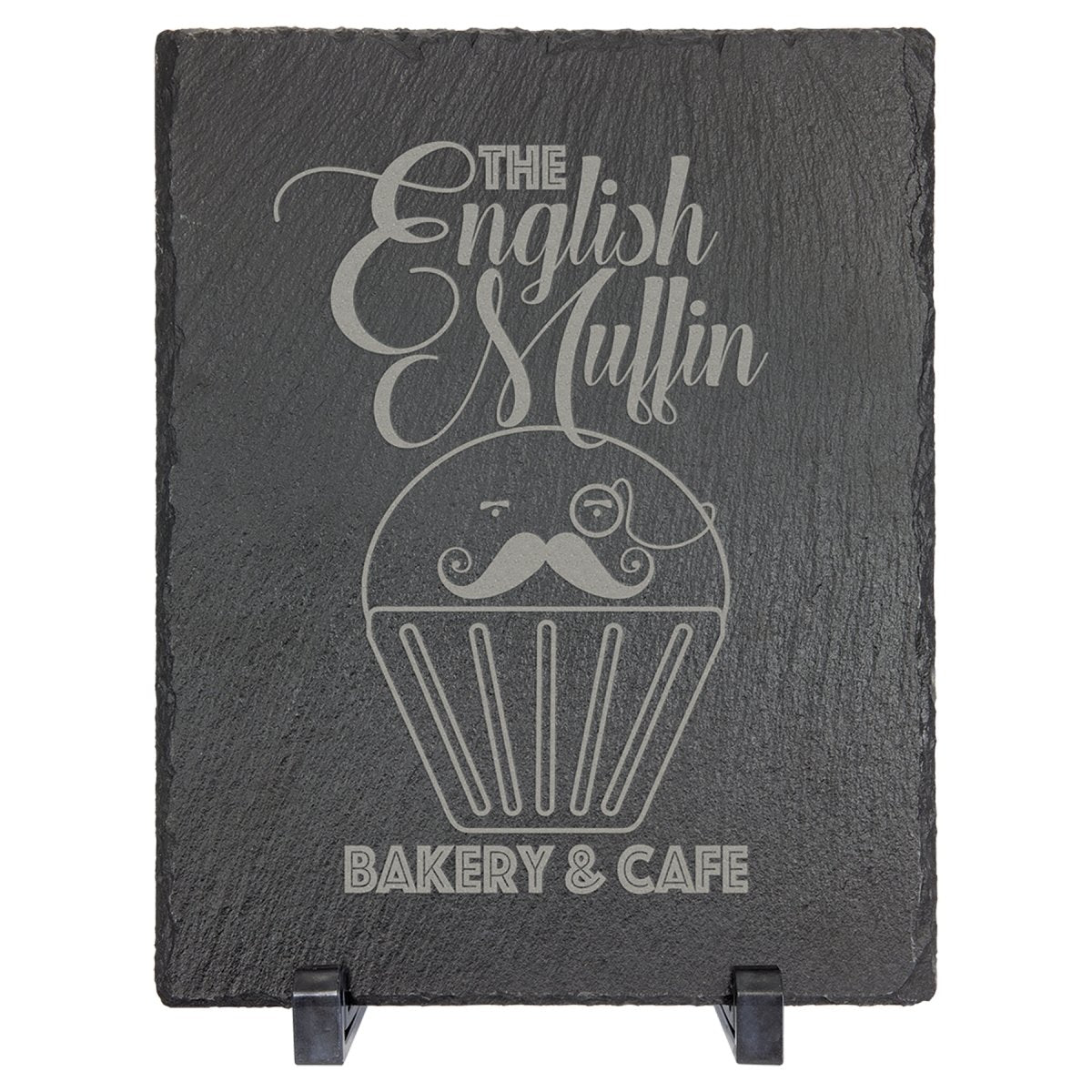 Laserable Slate Decor with Plastic Stands, Rectangle 9&#x22; x 7&#x22;