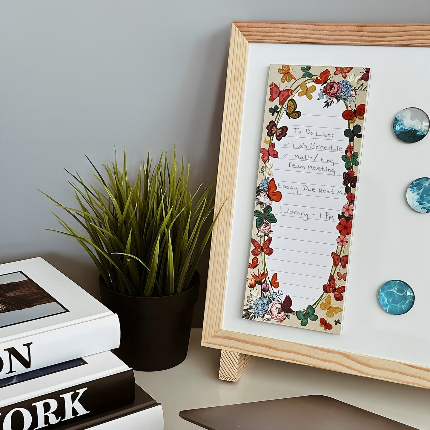 Wrapables Festive Floral Magnetic Notepads for Refrigerator, To-Do lists, Grocery Shopping, Memo, Reminders (Set of 3)