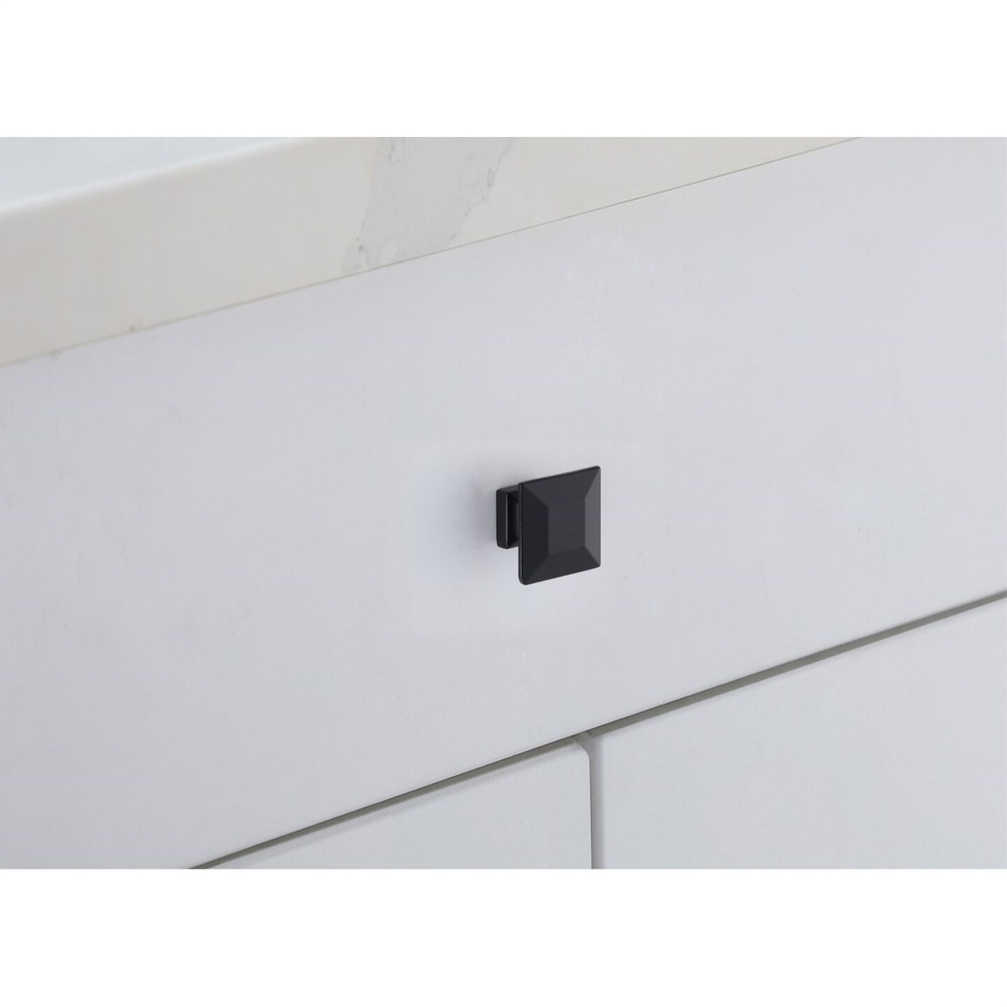 Cecil 1.3&#x22; Matte Black Square Knob Multipack (Set of 10)