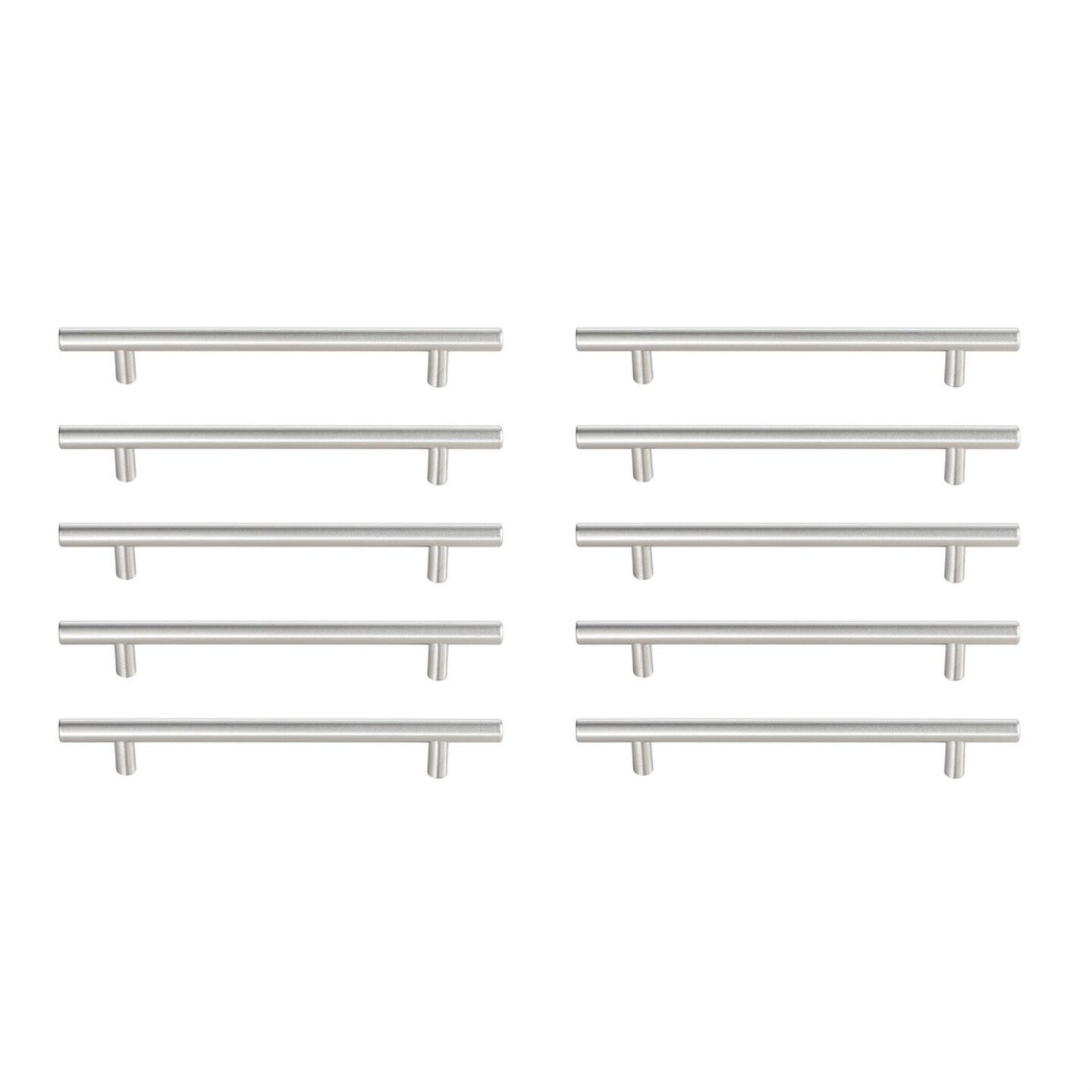Quinn 6-5/16" Center to Center Brushed Nickel Bar Pull Multipack (set of 10)
