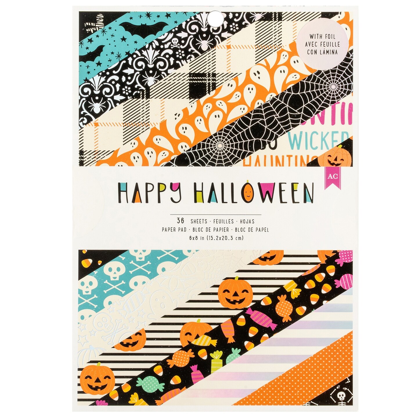 Foil　Crafts　Pad　36/Pkg-Happy　Holographic　Halloween　6