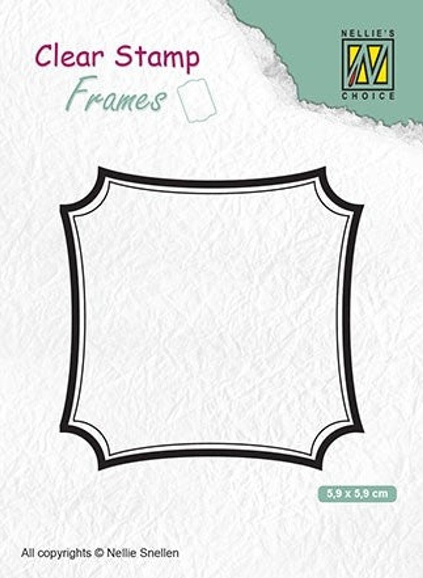 Nellie&#x27;s Choice Clear Stamp Frame Square 2.5 x 2.5 inches