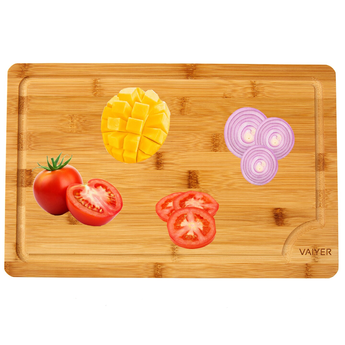 Cutting Boards: Organic Bamboo Cutting Board with Juice Grooves