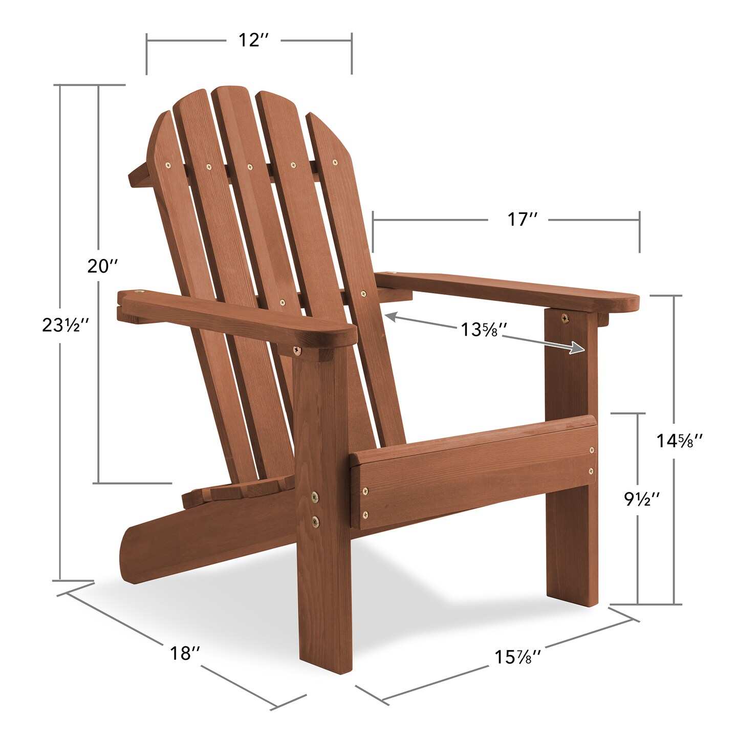 Casafield Children&#x27;s Adirondack Chair, Cedar Wood Outdoor Kid&#x27;s Chairs for Patio, Deck, Lawn and Garden, Partially Pre-Assembled