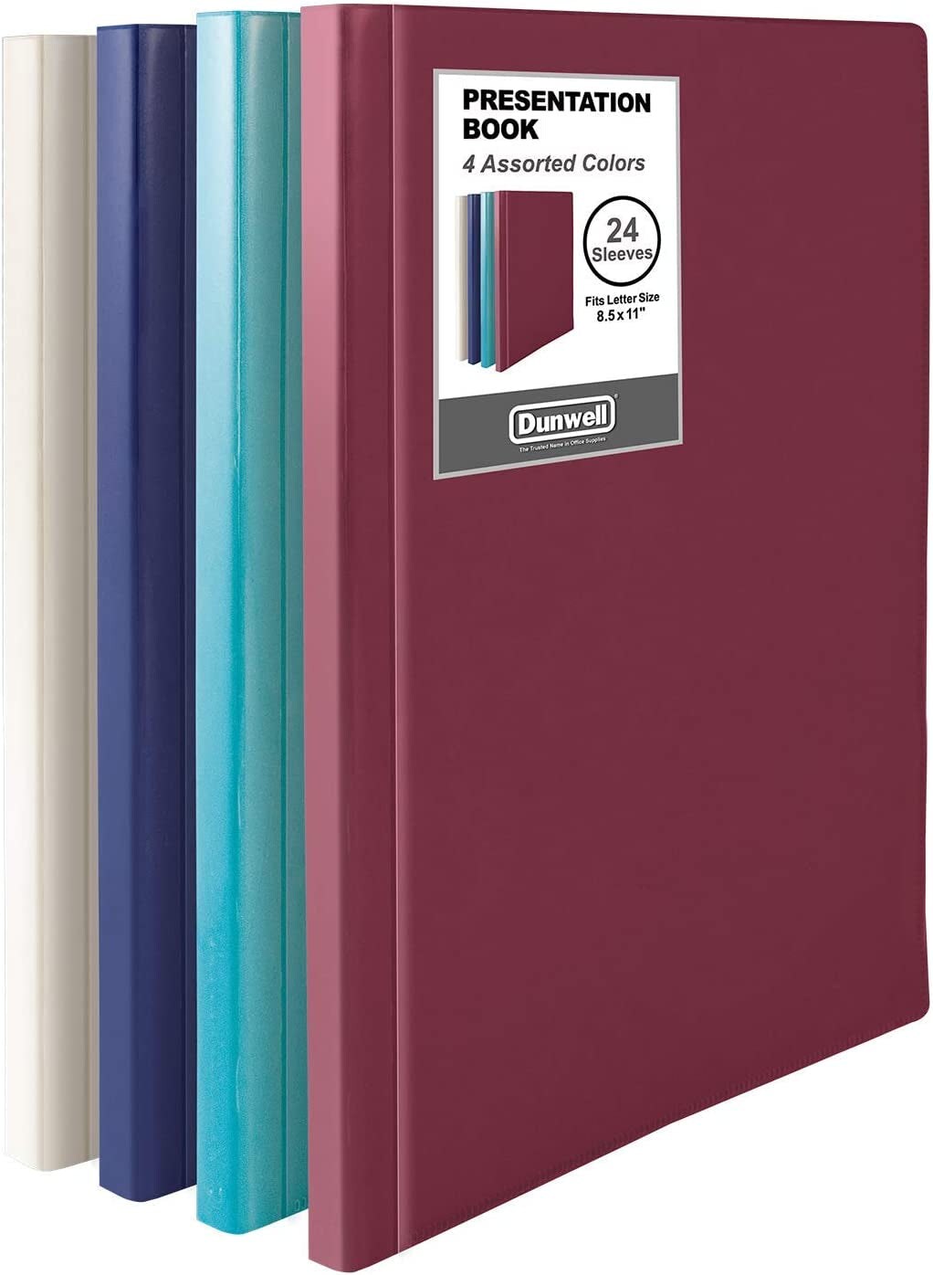 Binder with Plastic Sleeves 24-Pocket - Presentation Book 8.5X11 (Aqua),  Portfolio Folder with 8.5 X 11 Sheet Protectors, Displays 48 Pages Letter  Size Papers, Acid Free Archival Quality