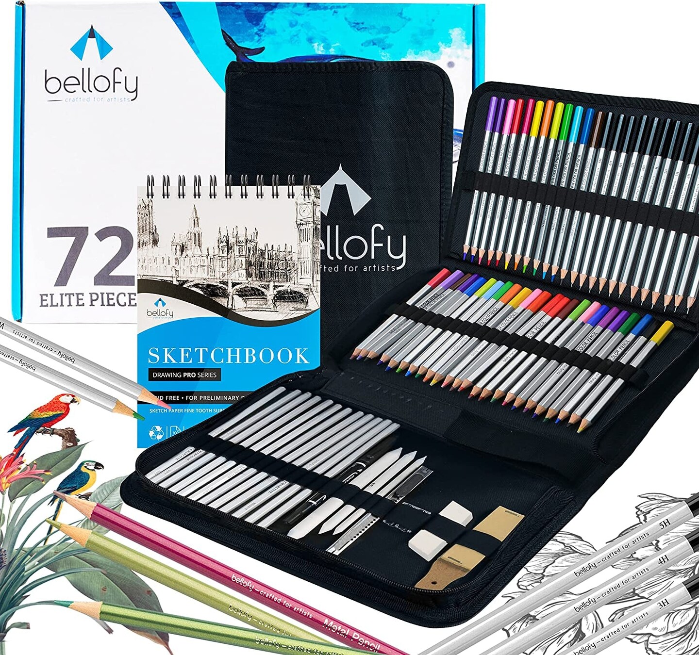 Flipkart.com | Corslet Sketch Pencil set 71 Pcs Colored Pencils Set, Drawing  Pencils and Sketching Kit, Complete Artist Kit, Includes Graphite Pencils,  Metallic Color Pencils, Water-soluble Color Pencils Sketch Kit for Drawing -