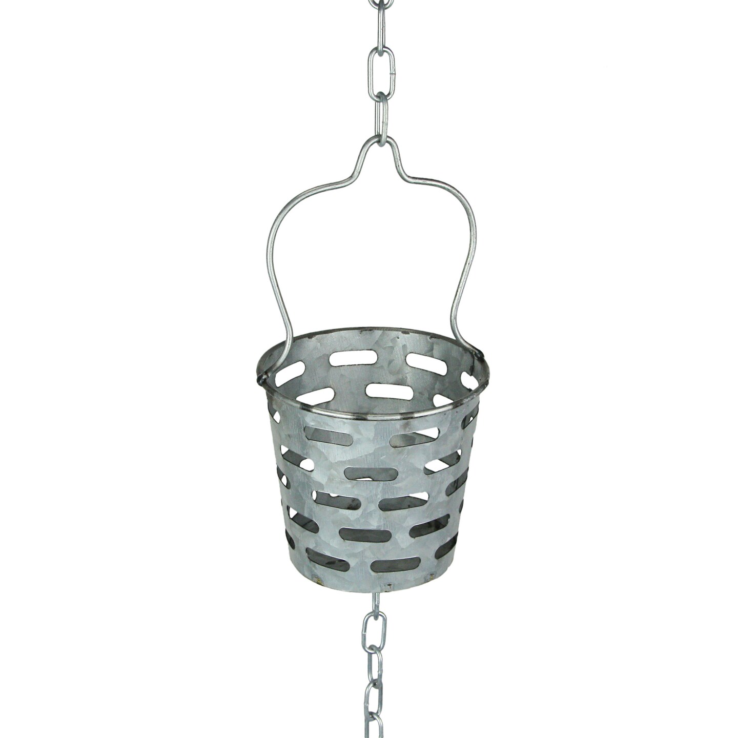 Galvanized Metal Rain Chain Home Decor Downspout Gutter Accent